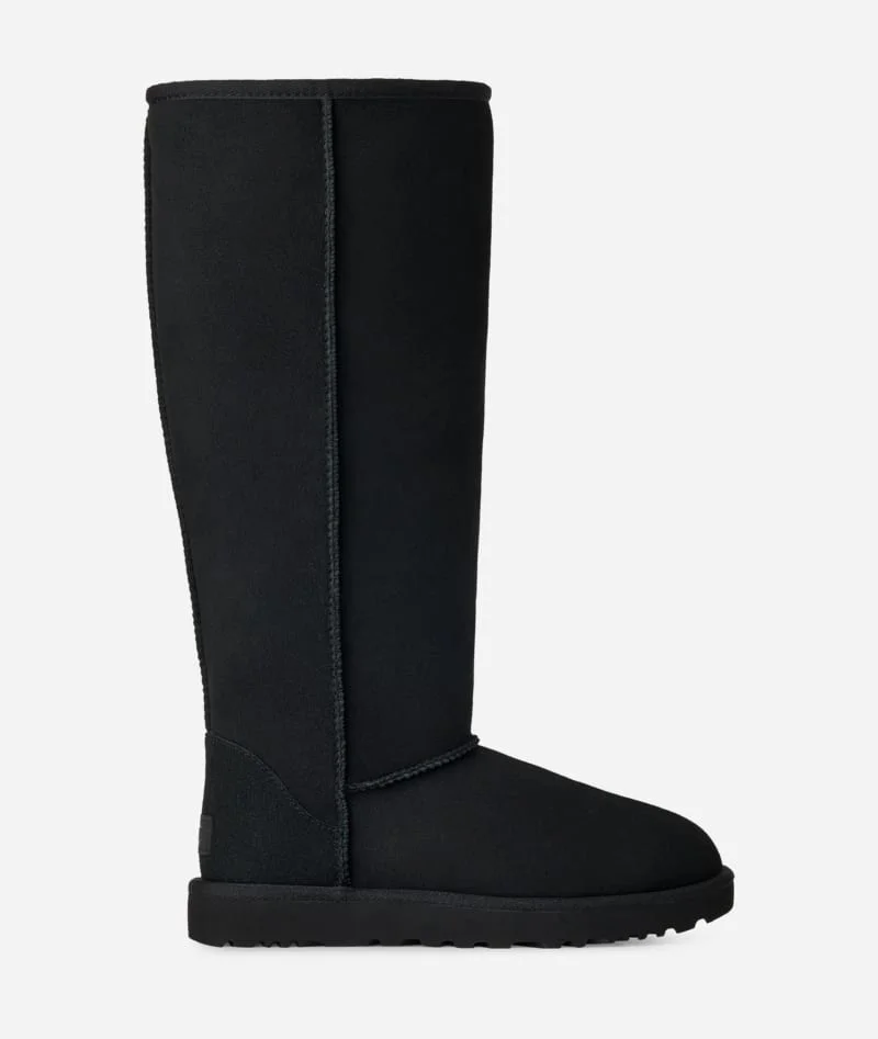 ® Women's Classic Ultra Tall Sheepskin in Black - 1