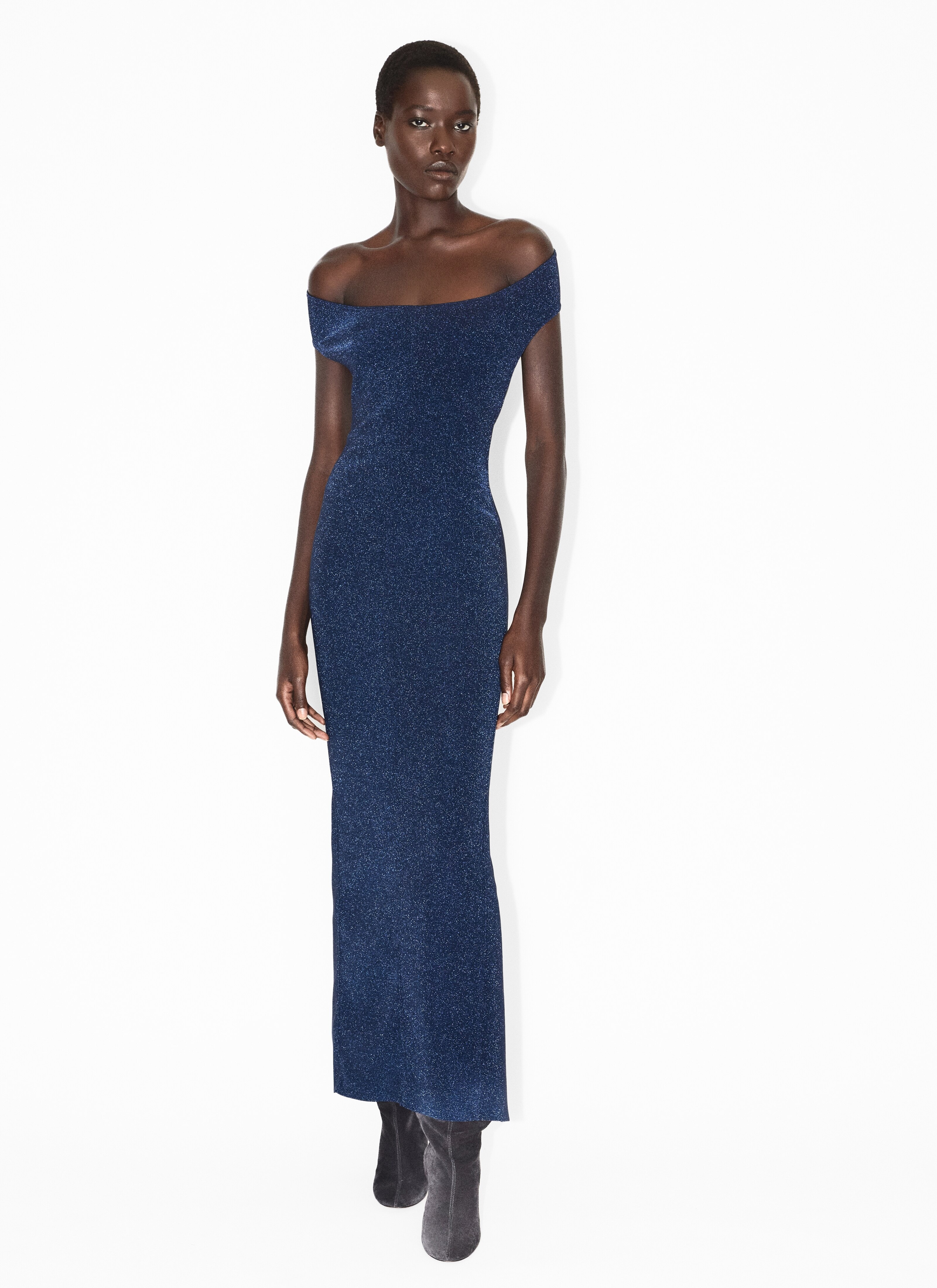 LUREX OFF-SHOULDER GOWN - 2