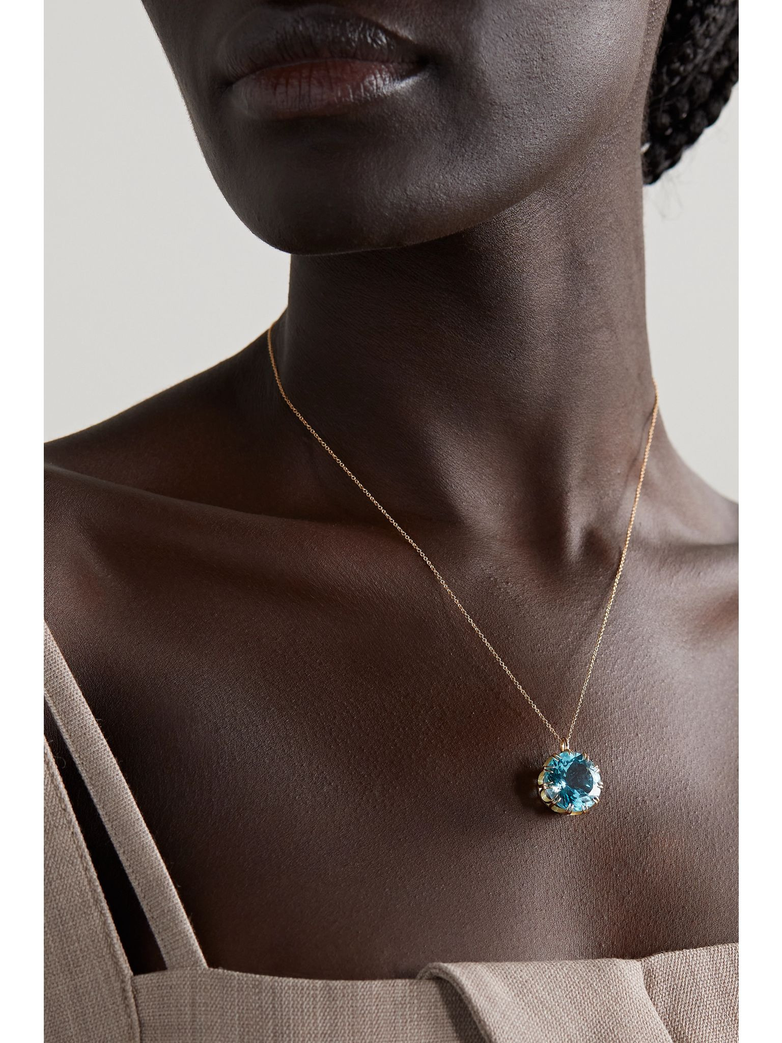 Crown 18-karat gold topaz necklace Gold - 2