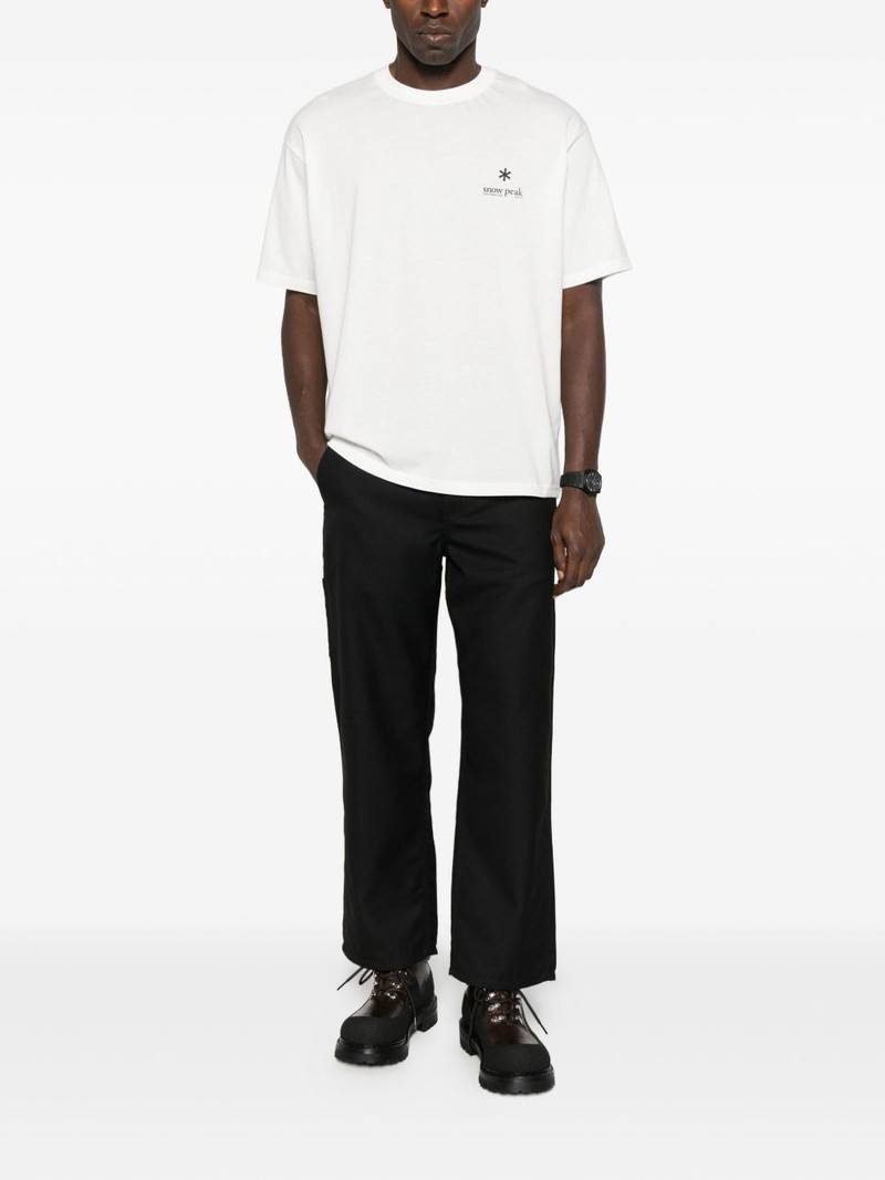 snow peak logo-print t-shirt outlook