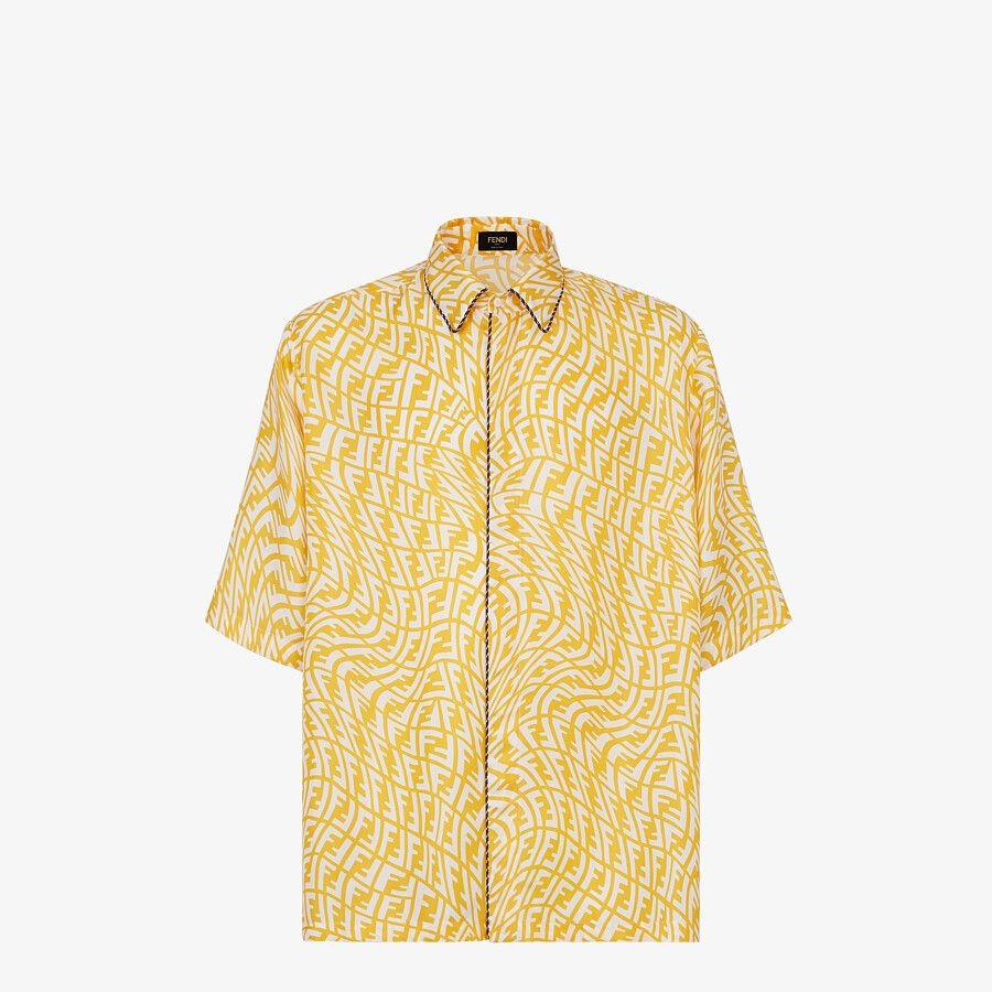 Yellow silk shirt - 1