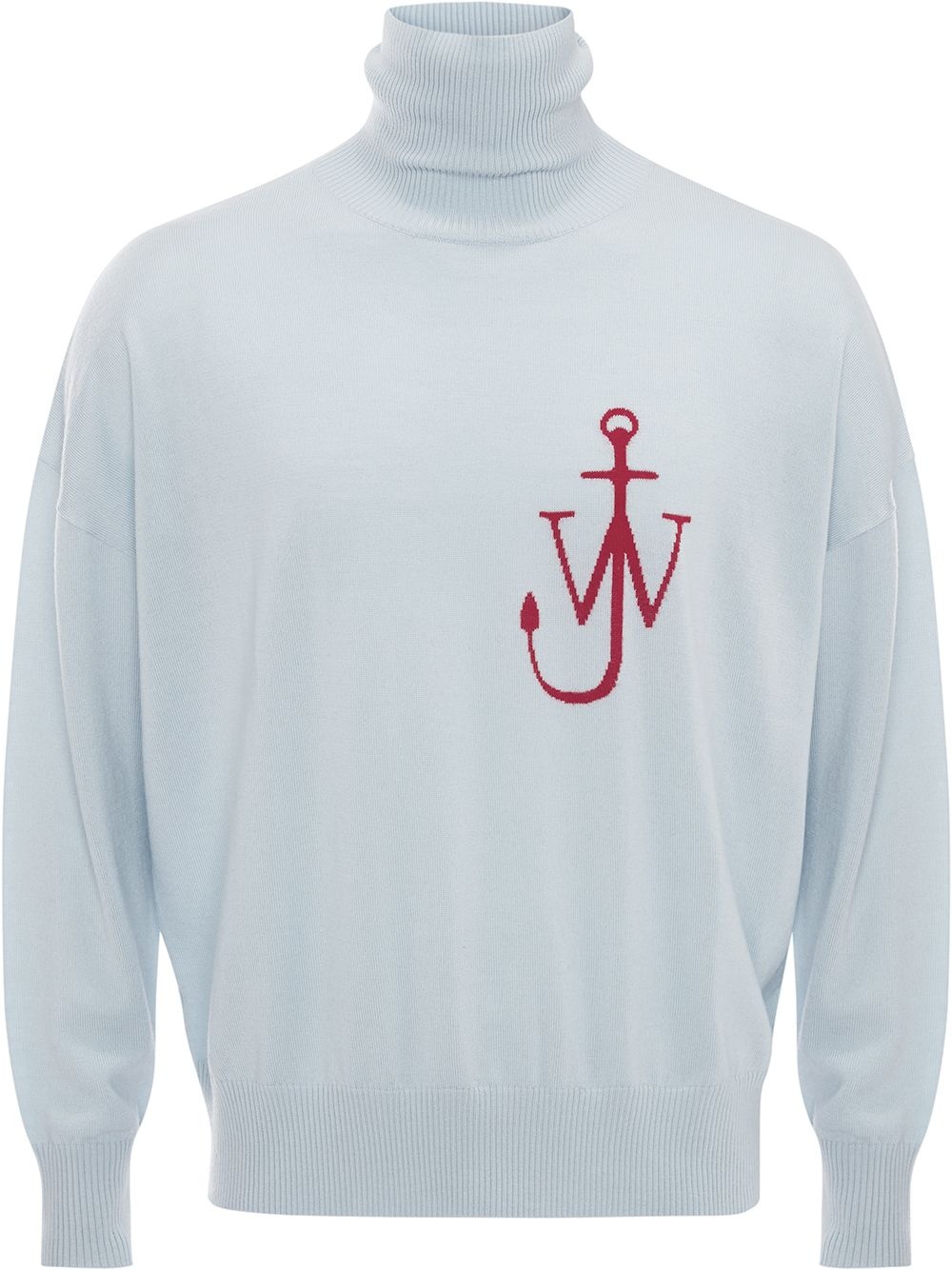 embroidered Anchor motif turtleneck jumper - 1