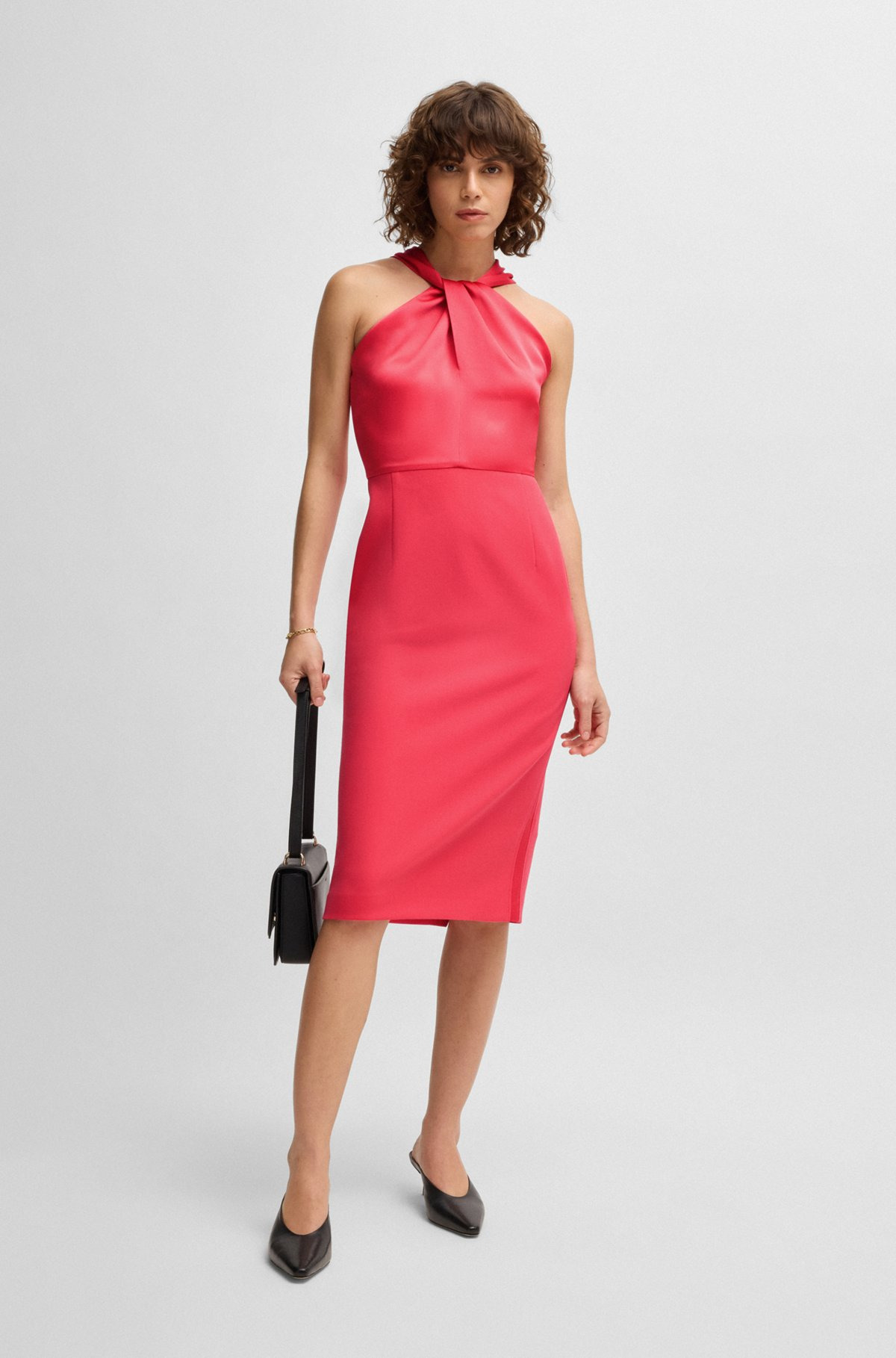 TWIST-DETAIL DRESS IN STRETCH FABRIC - 2
