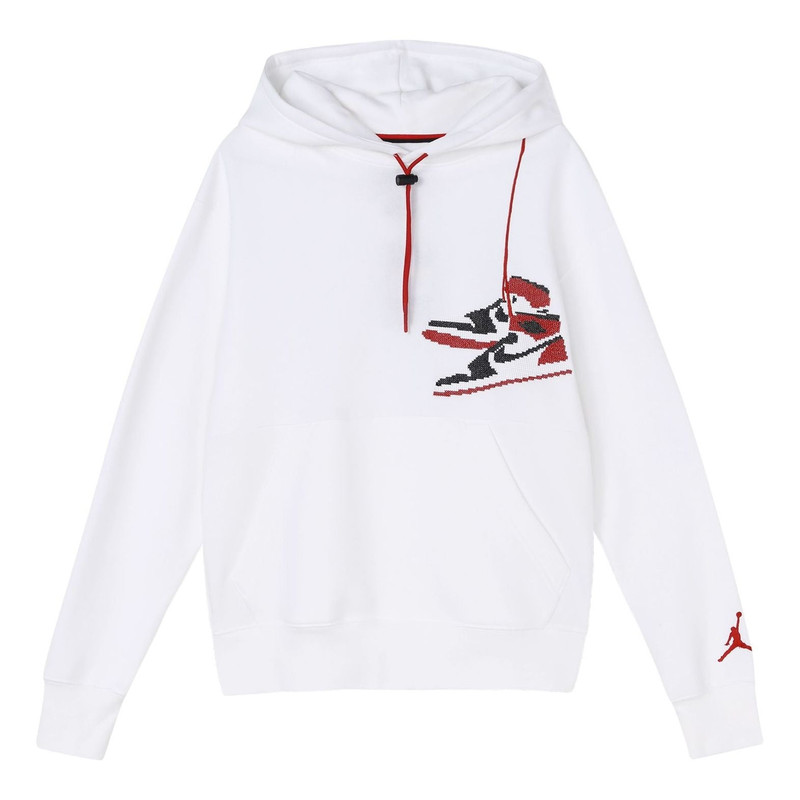 남자 백색 CT3458-100를 위한 공기 요르단 Jumpman 휴일 스포츠에 의하여 두건이 있는 Pullover - 1