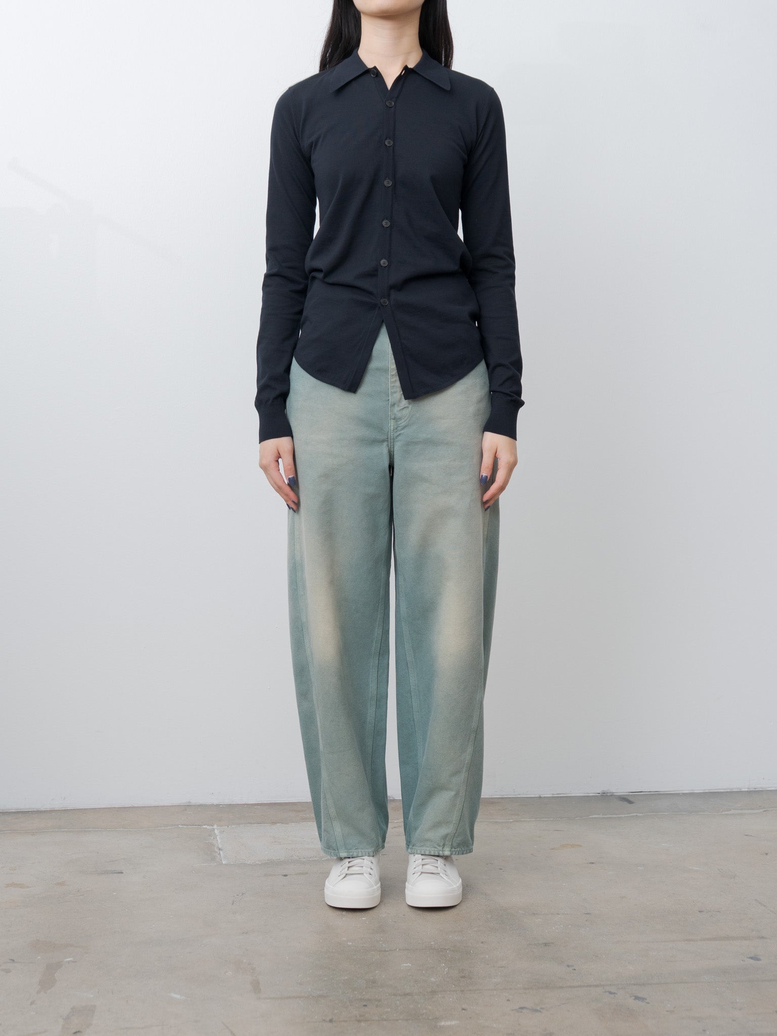 Organic Cotton Duck Pants - Ash Green - 3