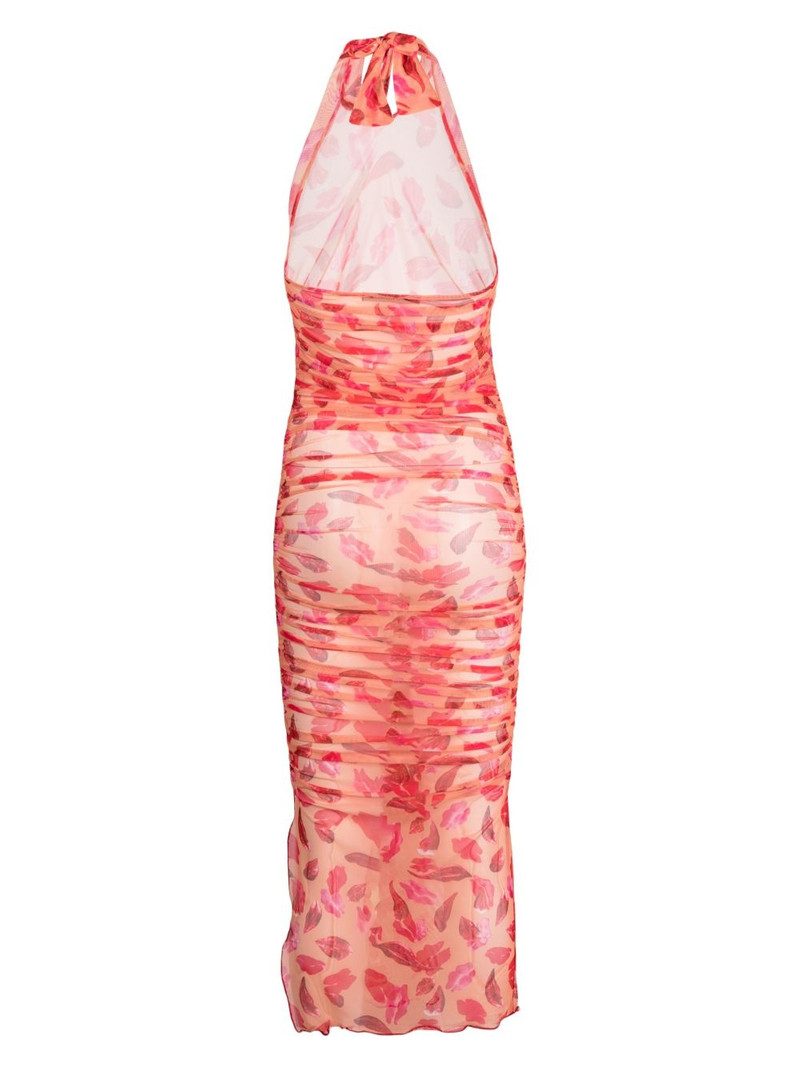 MARCO RAMBALDI graphic-print halterneck midi dress outlook