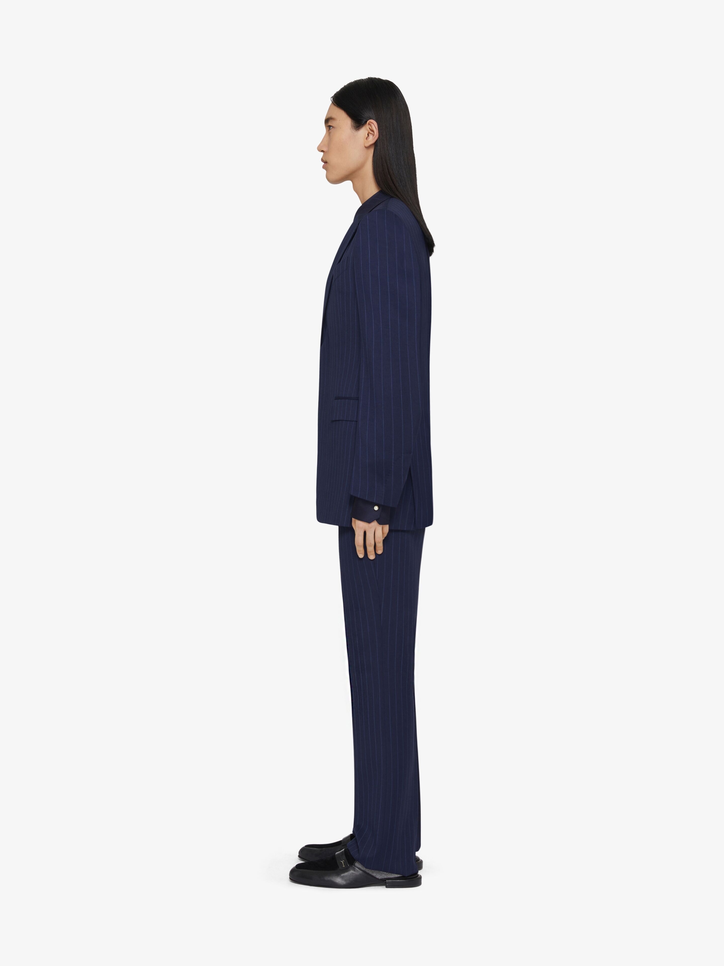 SLIM FIT STRIPED JACKET IN WOOL - 3