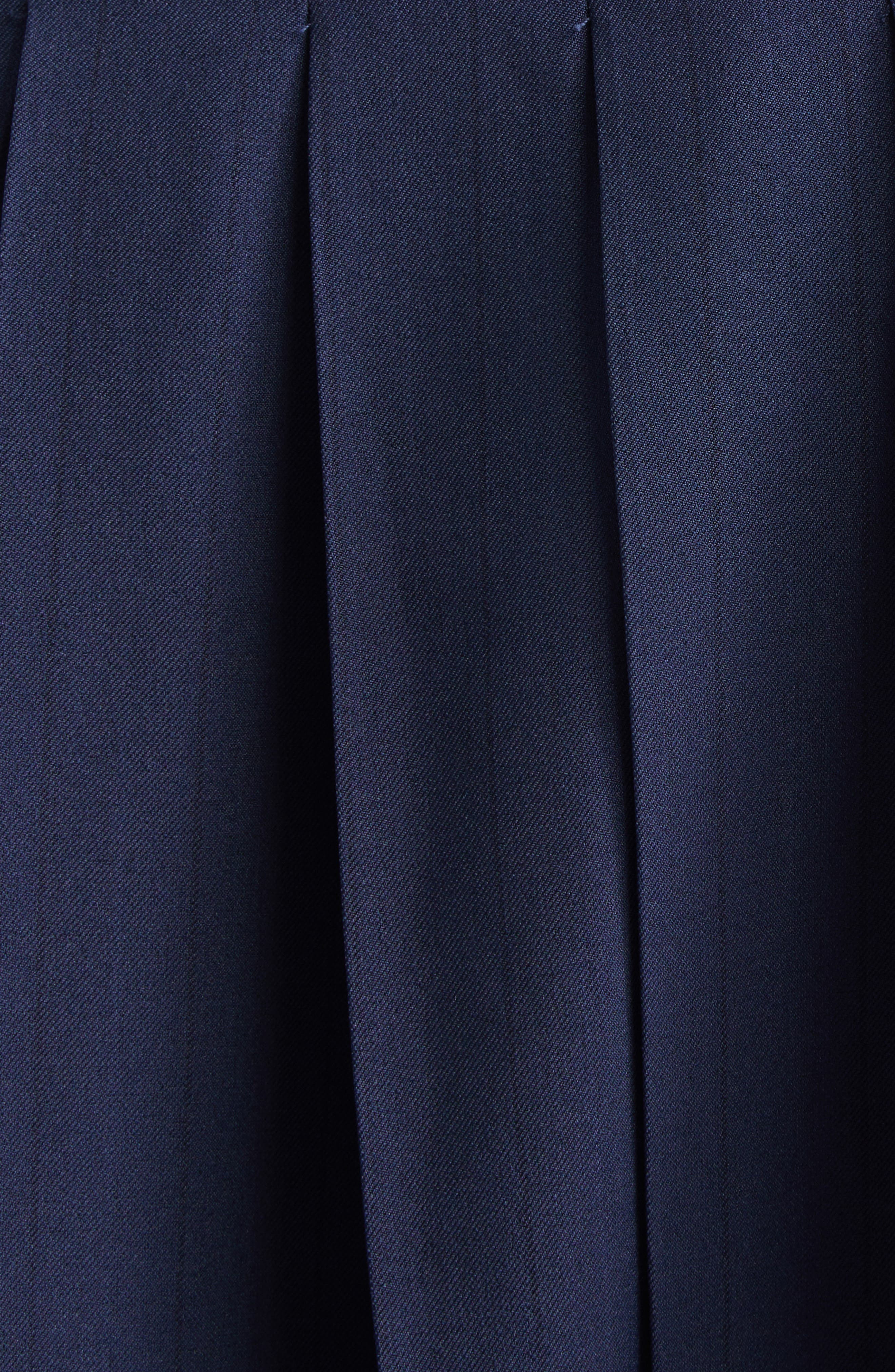 Stine Goya Pinstripe Belted Pleated Skirt in Dark Blue at Nordstrom - 7