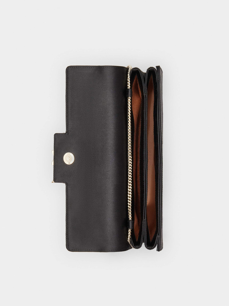 Broche Vivier Buckle Clutch in Satin 6