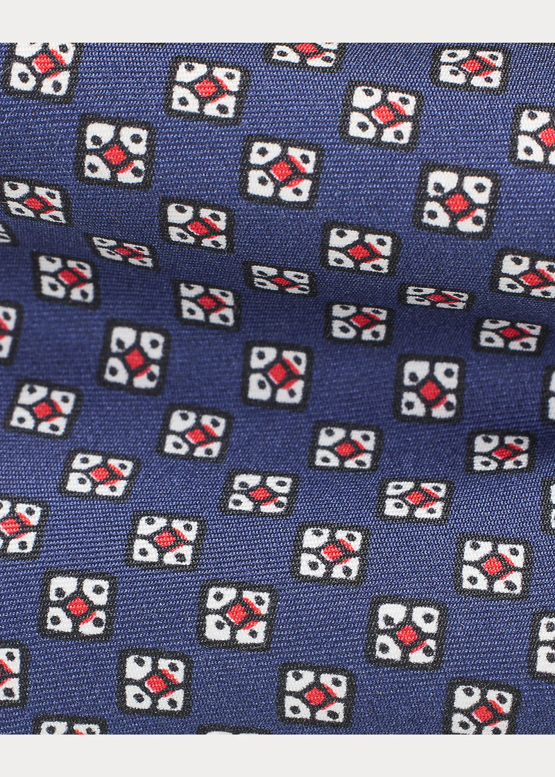 Square-Print Silk Twill Tie 3