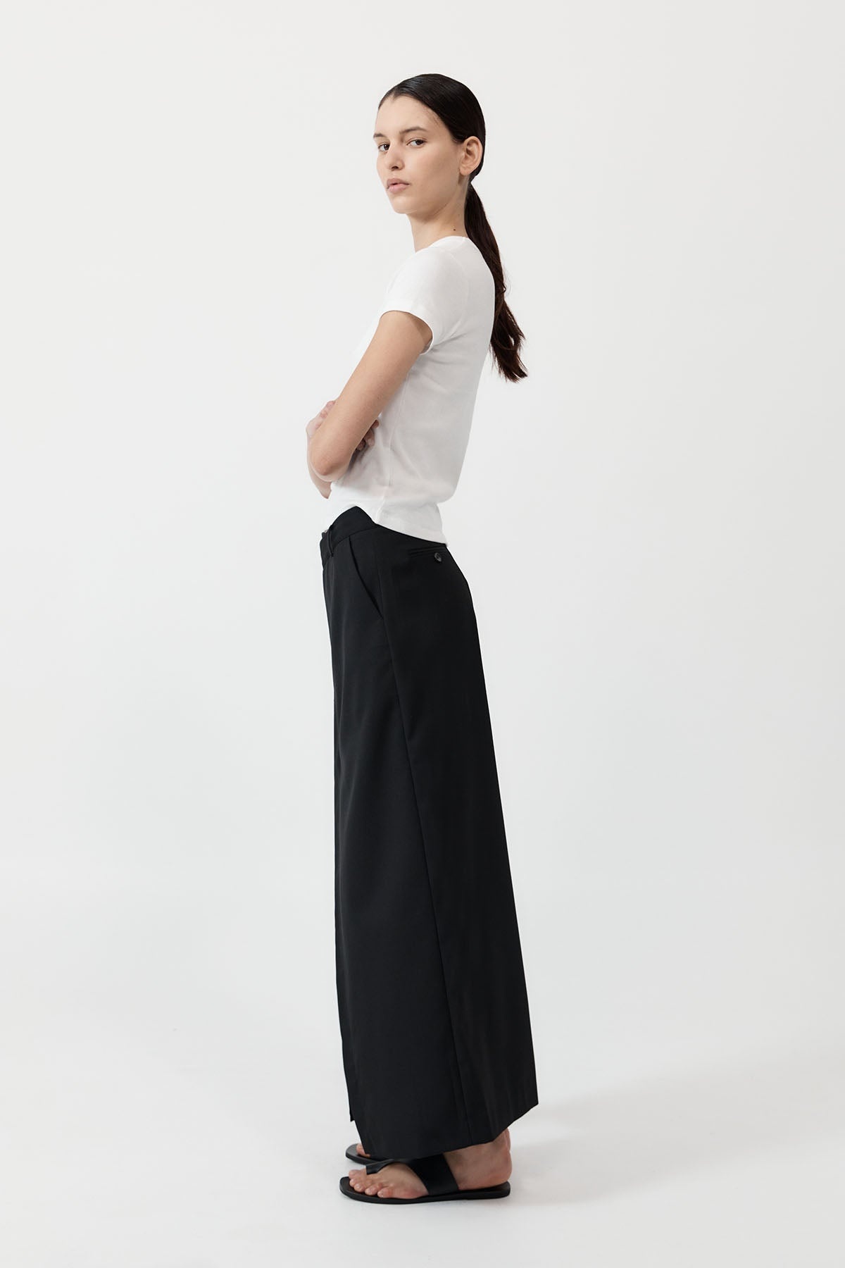 Deconstructed Waist Maxi Skirt - Black - 5