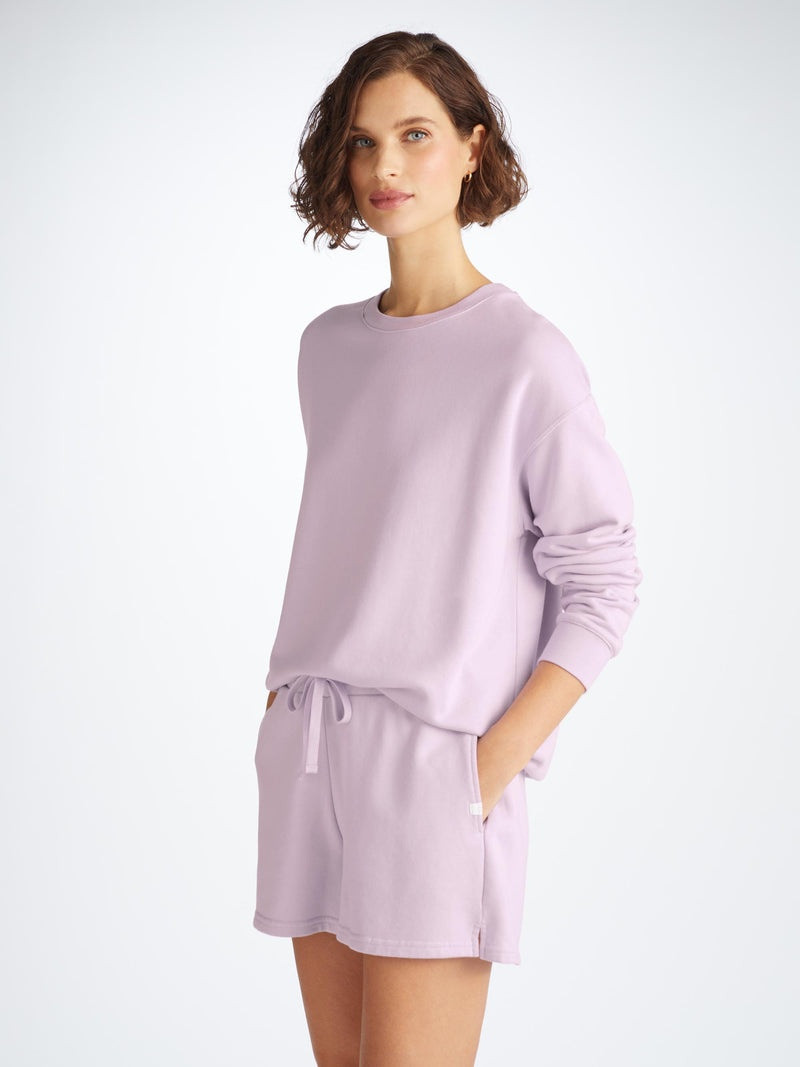 Derek Rose Women's Sweat Shorts Quinn Cotton Modal Lilac outlook