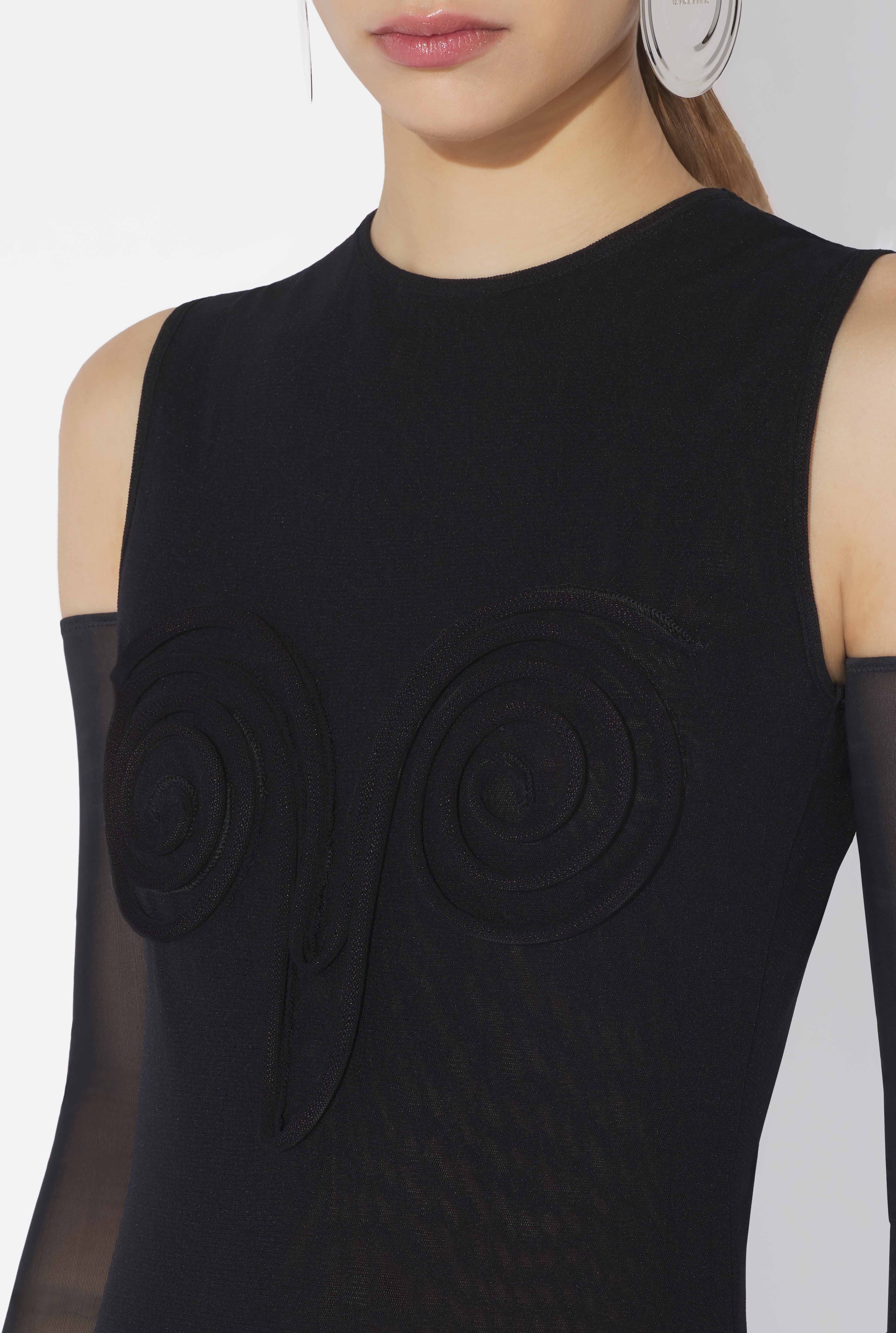 THE BLACK 3D “SPIRALE” DRESS - 4