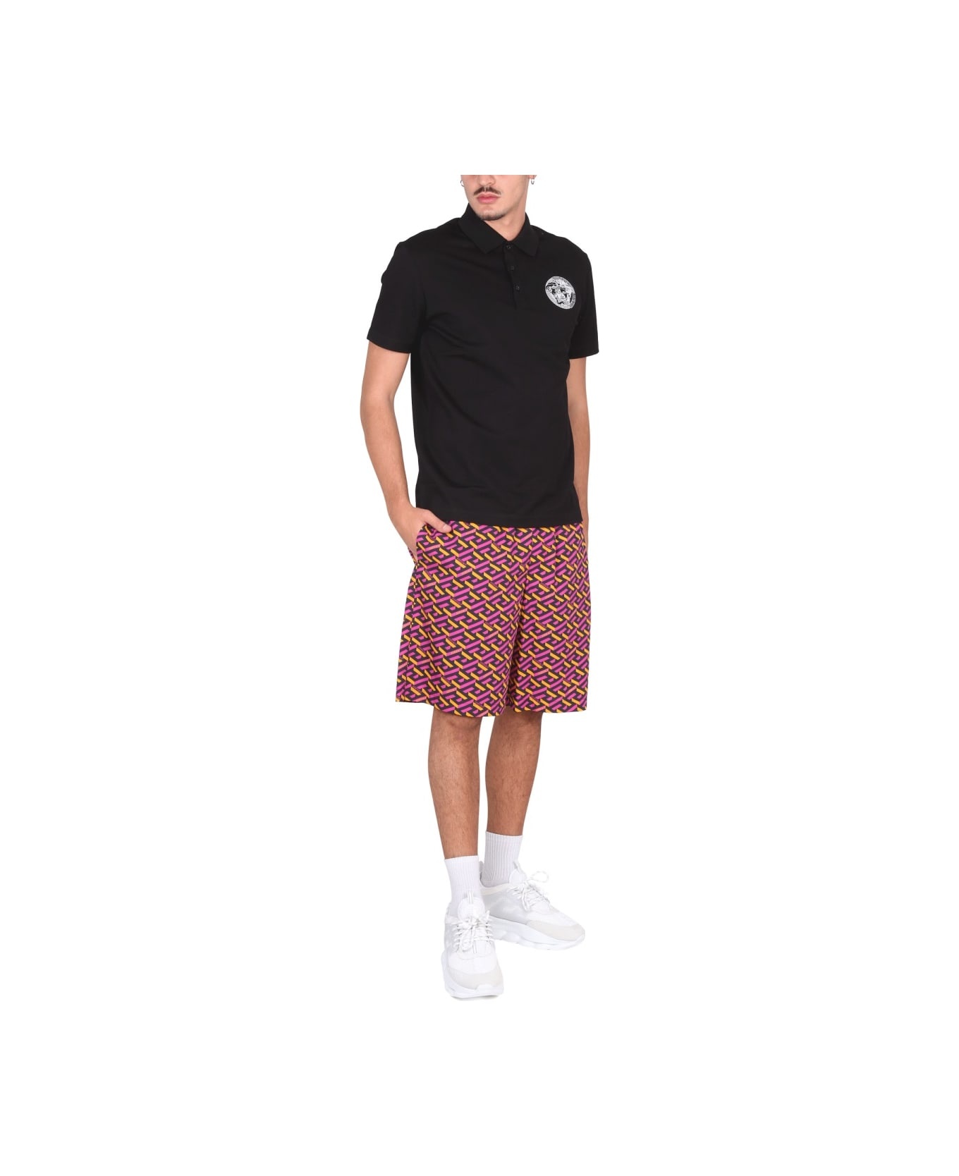 Shorts With La Greca Print - 2