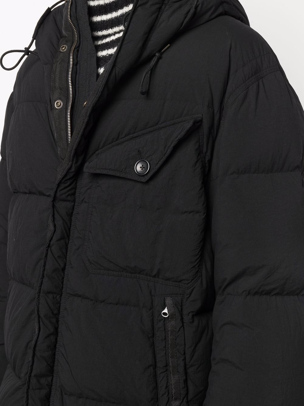 zip-up padded coat - 5