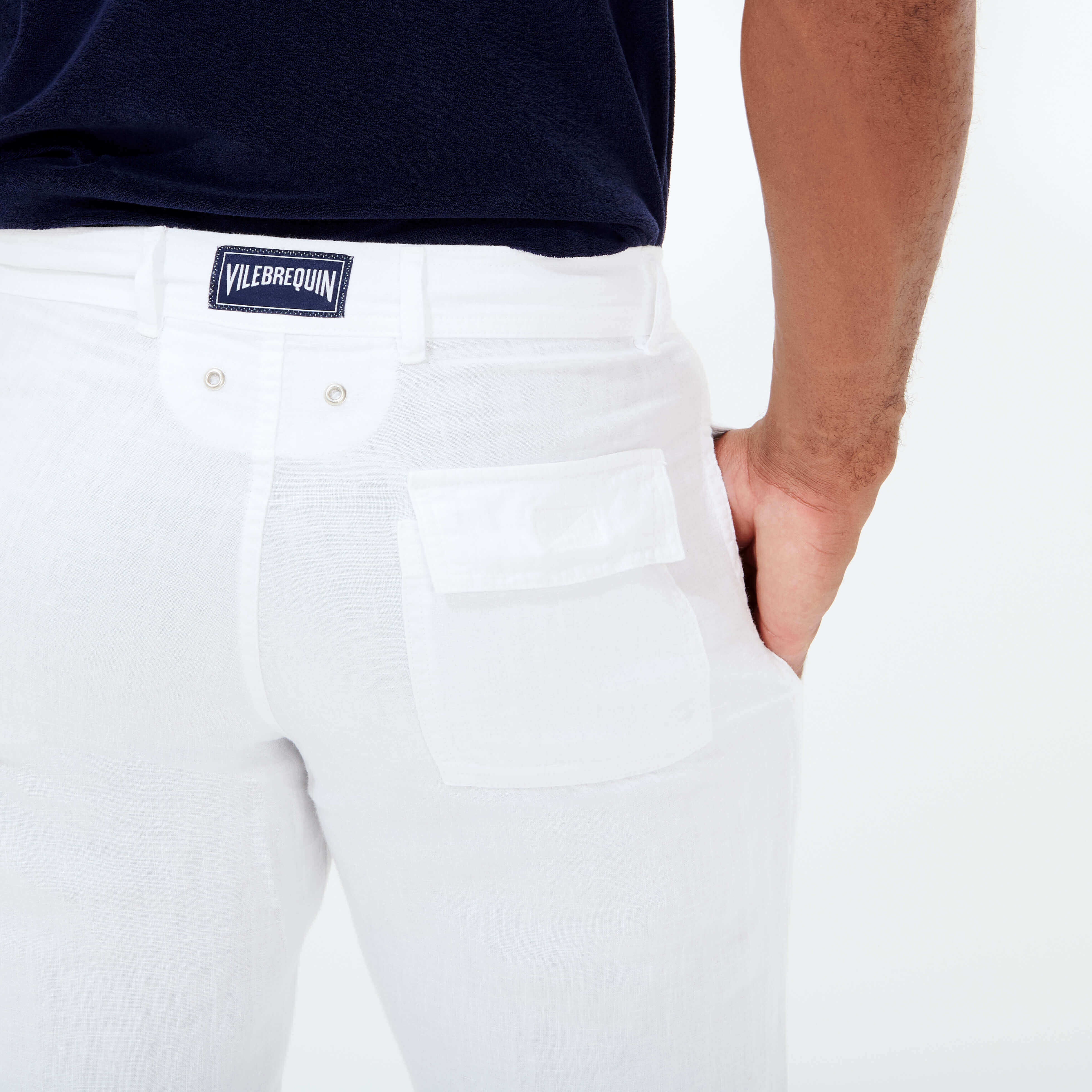 Men Linen Pants Solid - 7