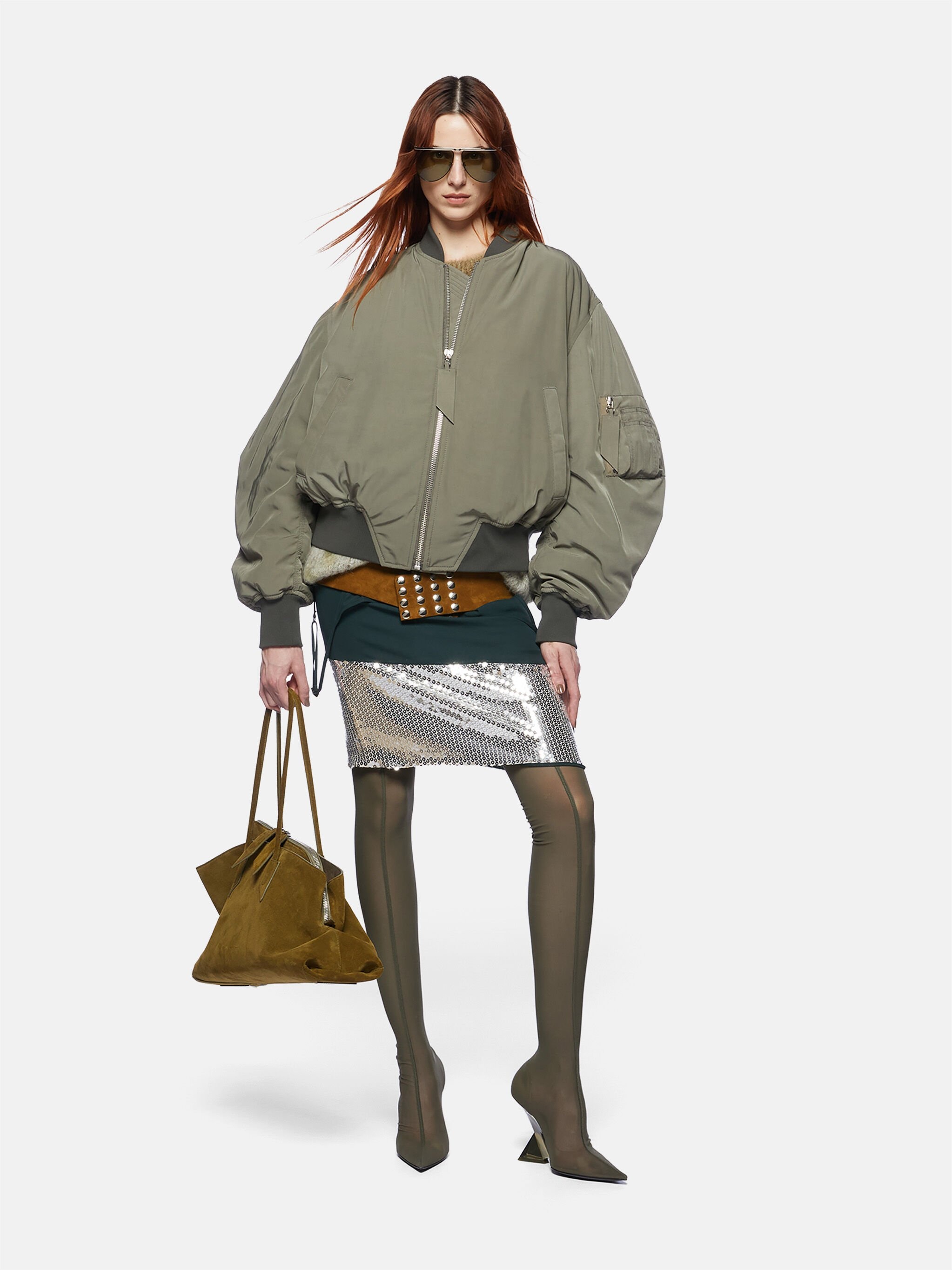 "ANJA'' MILITARY GREEN BOMBER - 2