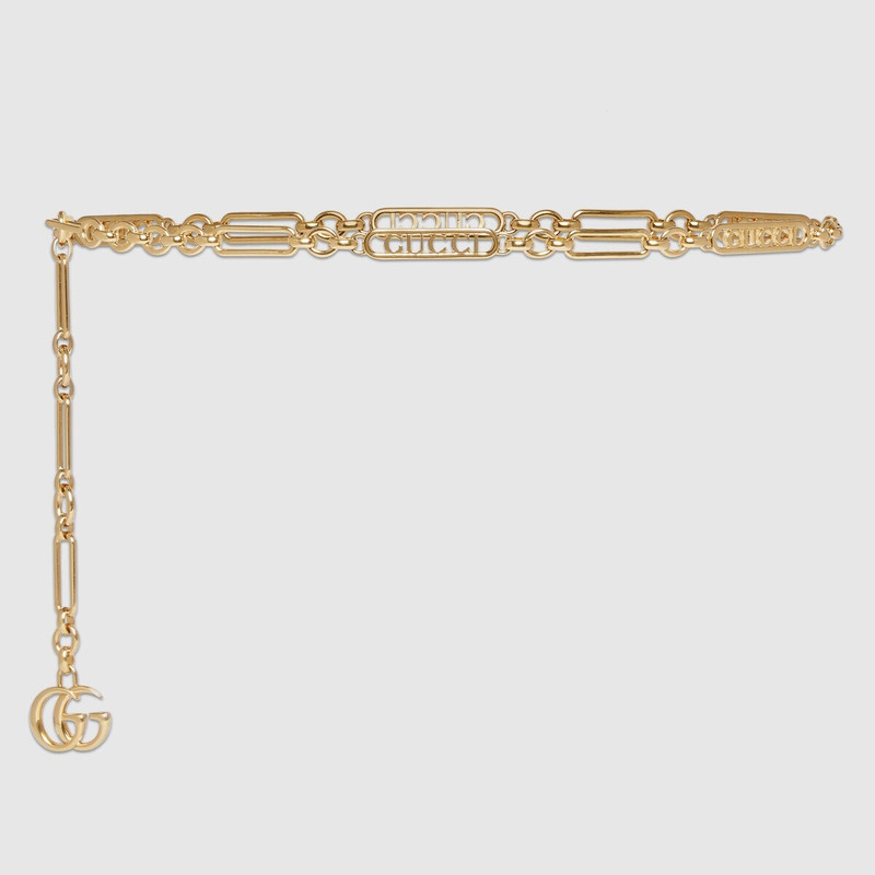 Chain belt with Gucci logo motif 1
