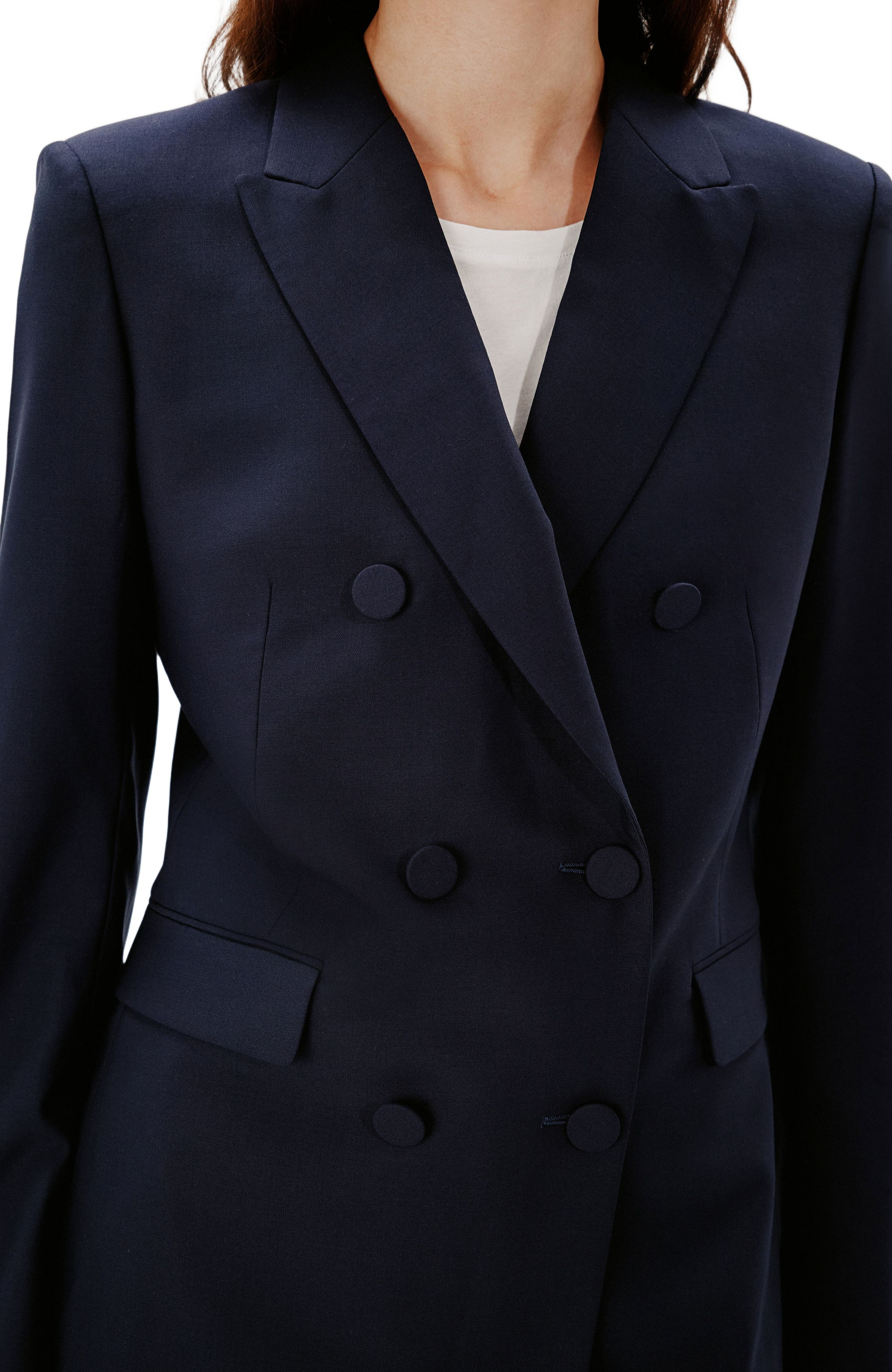 Another Tomorrow DOUBLE BREASTED JACKET in Navy at Nordstrom - 6
