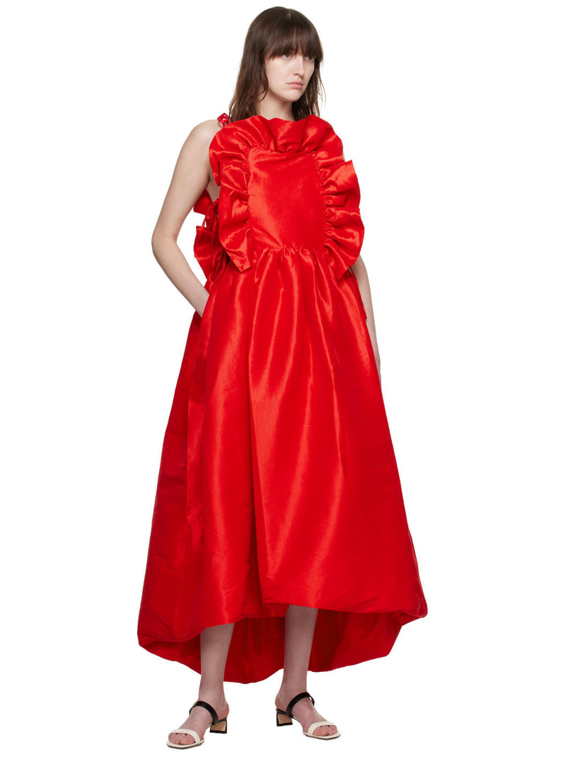 KIKA VARGAS SSENSE Exclusive Red Ramya Maxi Dress outlook