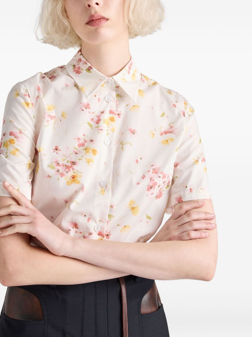 floral-print shirt - 4