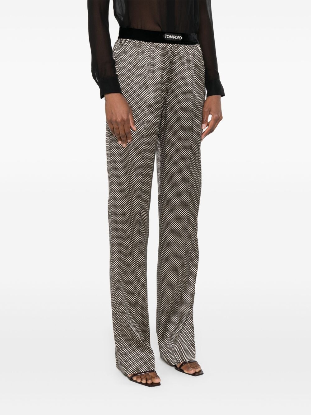 polka dot-print trousers - 3