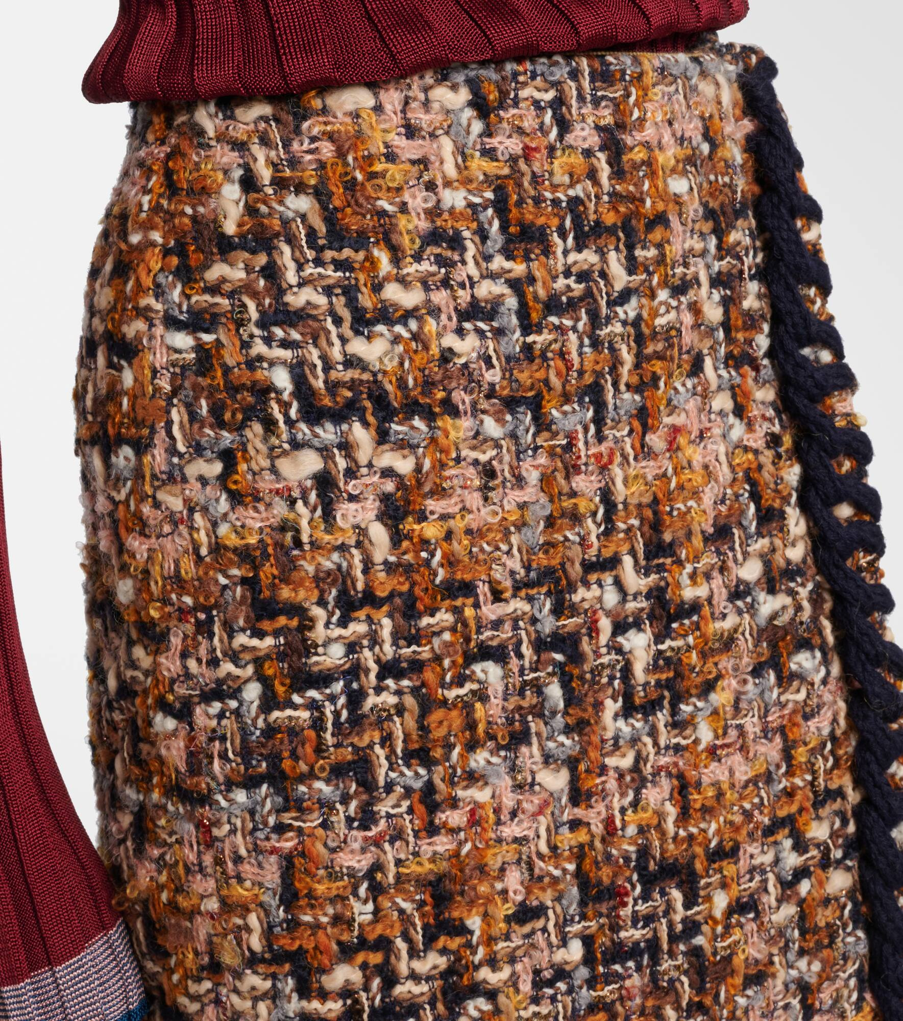 Wool, mohair, and cotton-blend miniskirt - 4
