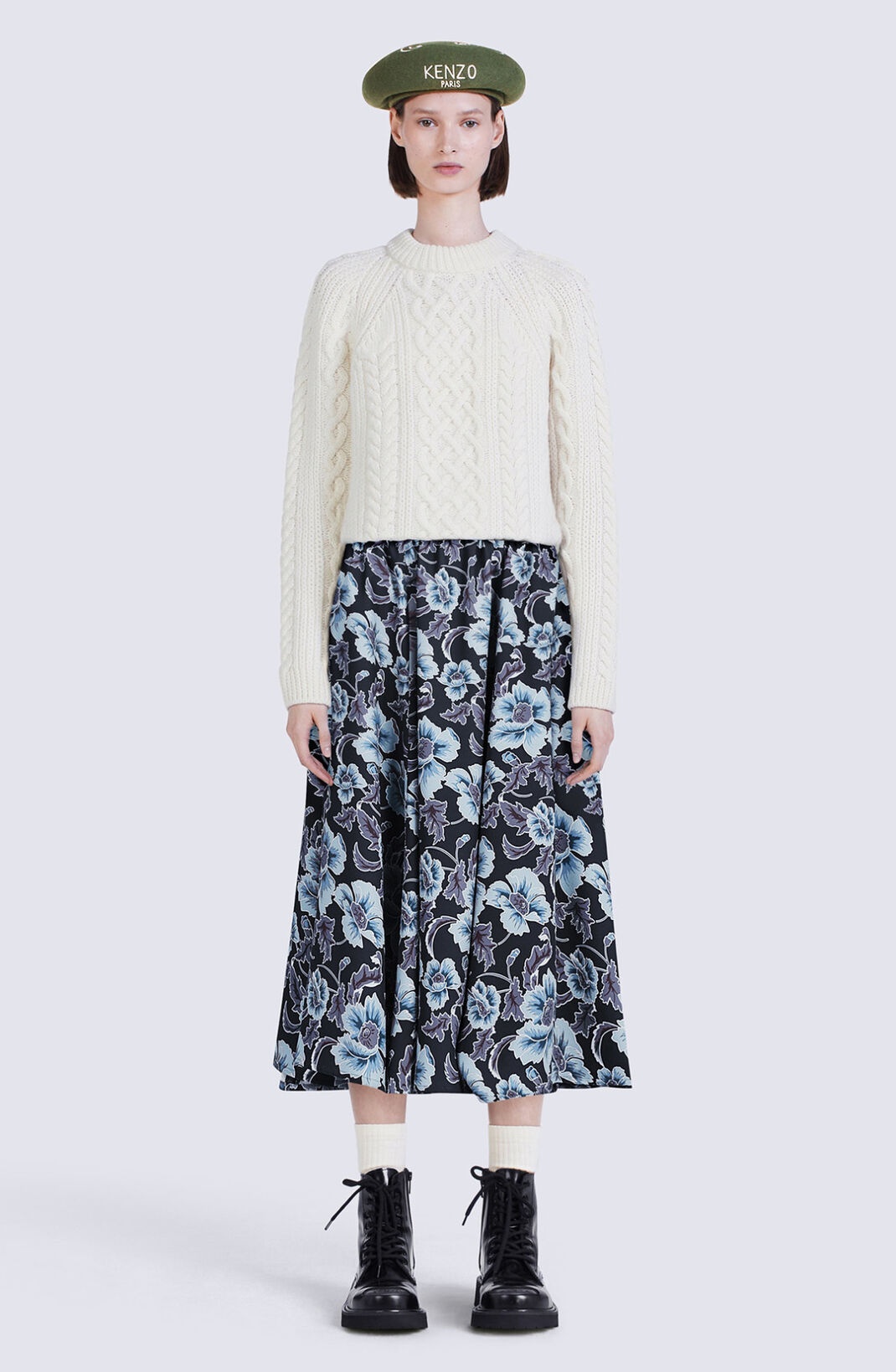 'Jungle Camo' midi skirt - 3