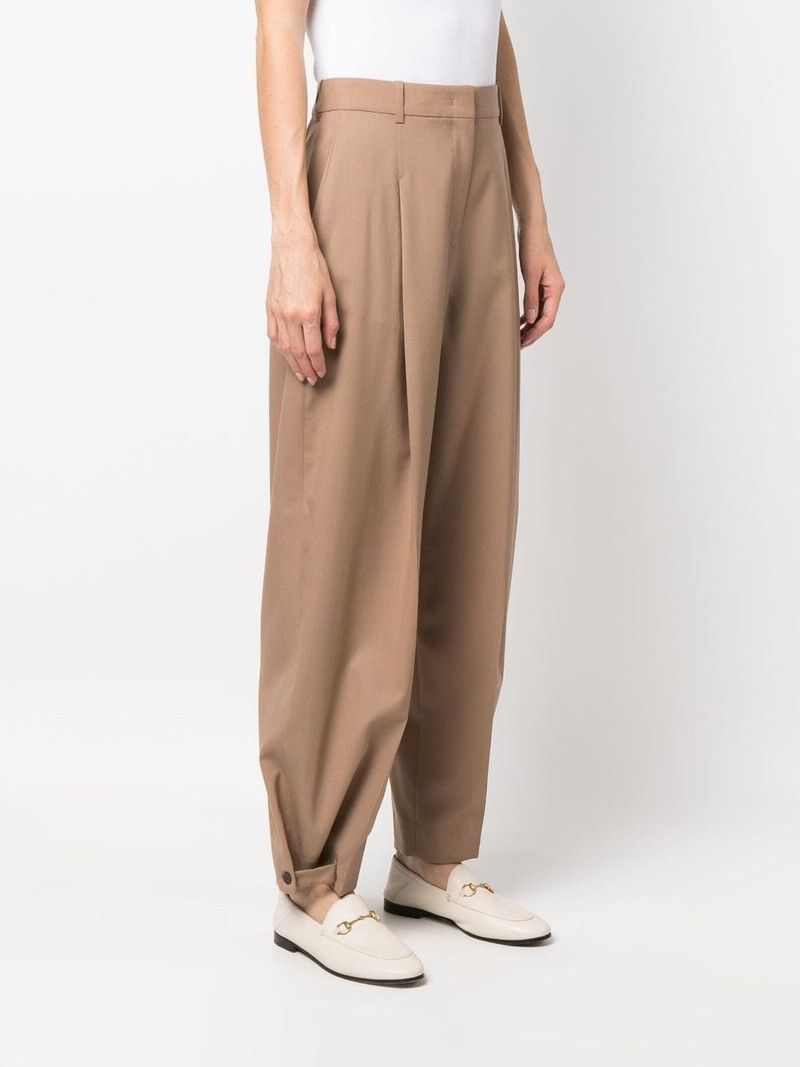 pleat-detail tapered trousers 3
