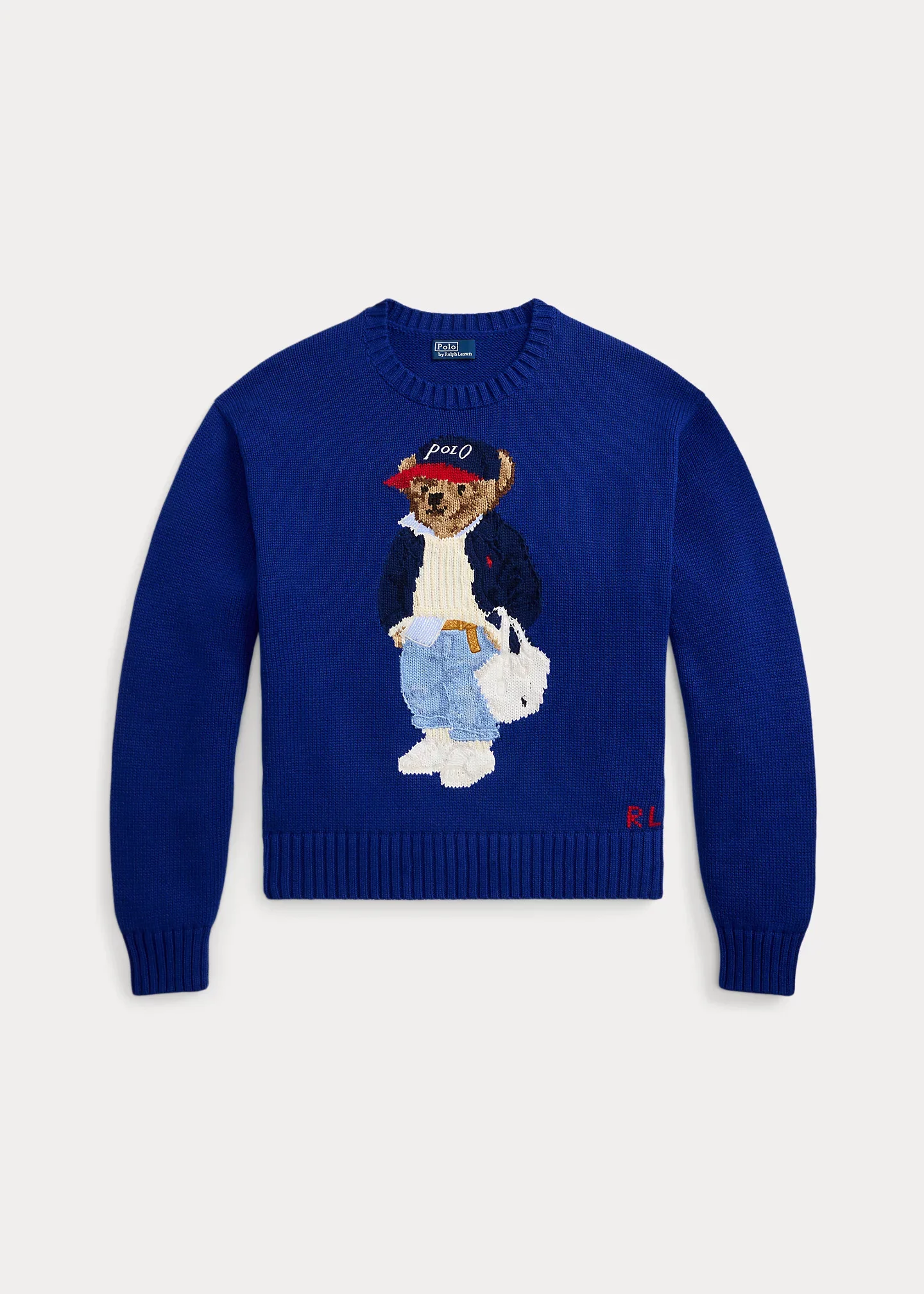 Polo Bear Cotton Crewneck Sweater - 1