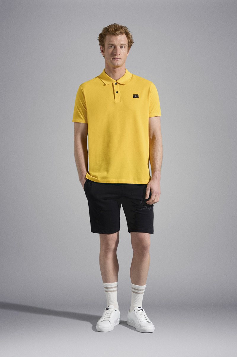 Paul & Shark COTTON PIQUÉ POLO SHIRT WITH ICONIC BADGE outlook