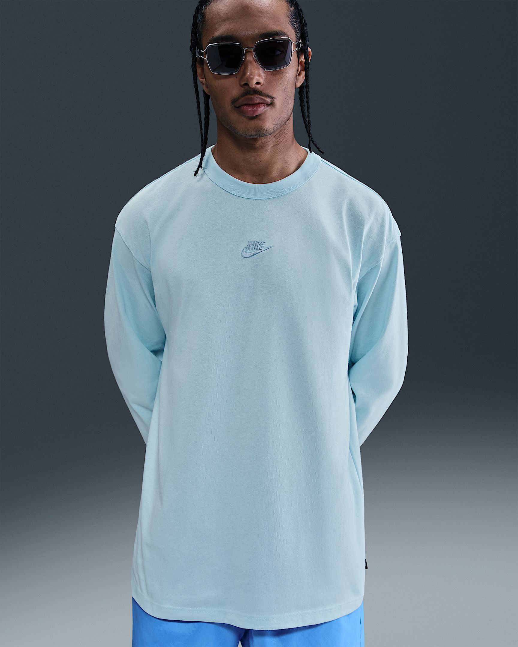 ★★Nike★★ Sportswear Premium Long Sleeve T-Shirt M Off No Nike Sportswear Premium Essentials Men's Long-Sleeve Pocket