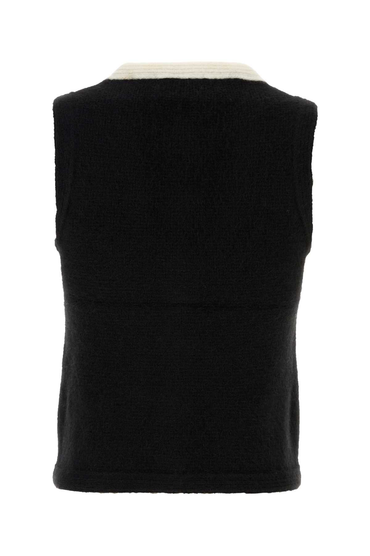 Alessandra Rich Women Black Alpaca Blend Vest - 2
