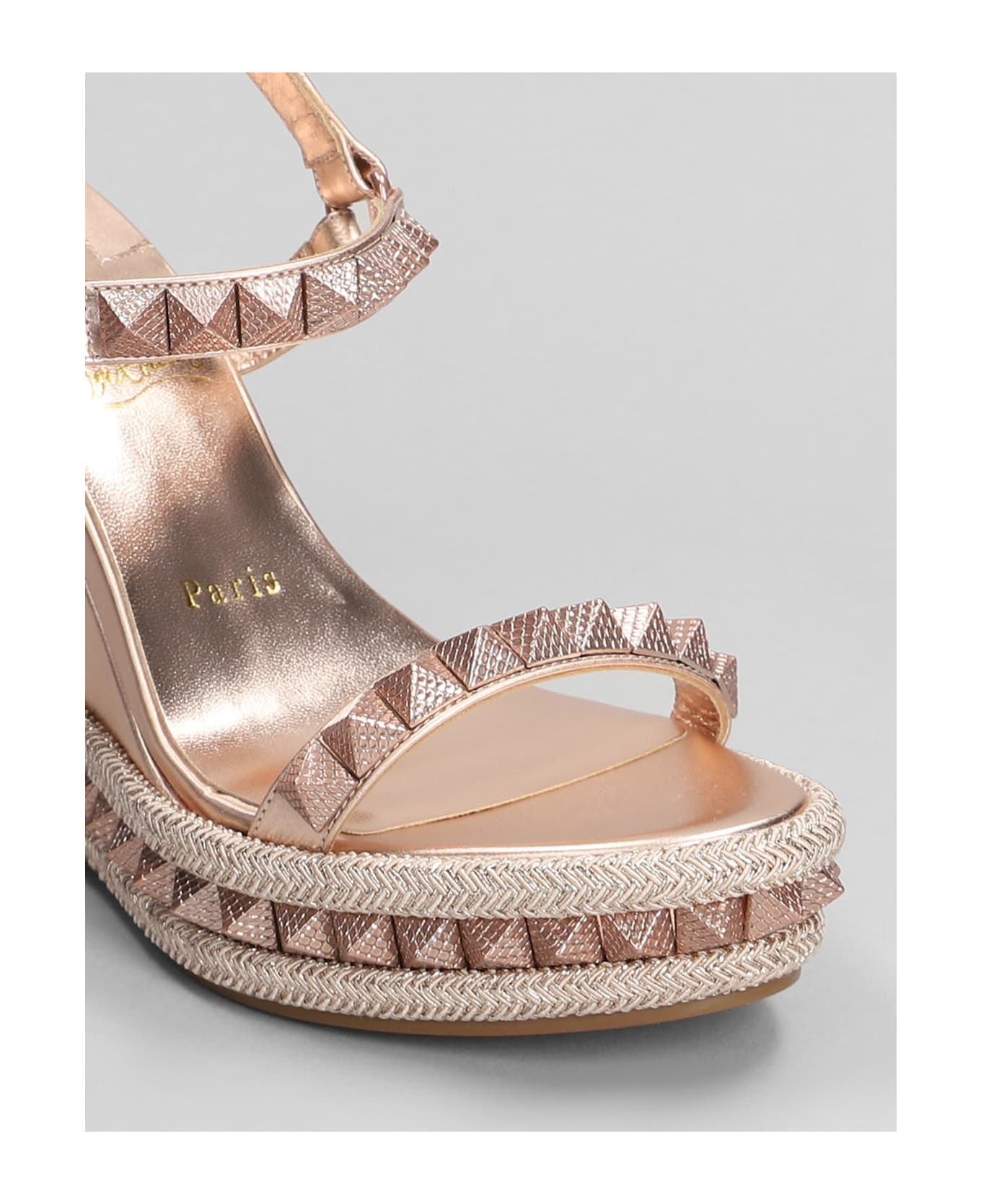 Pyraclou 110 Sandals In Rose-pink Leather - 5