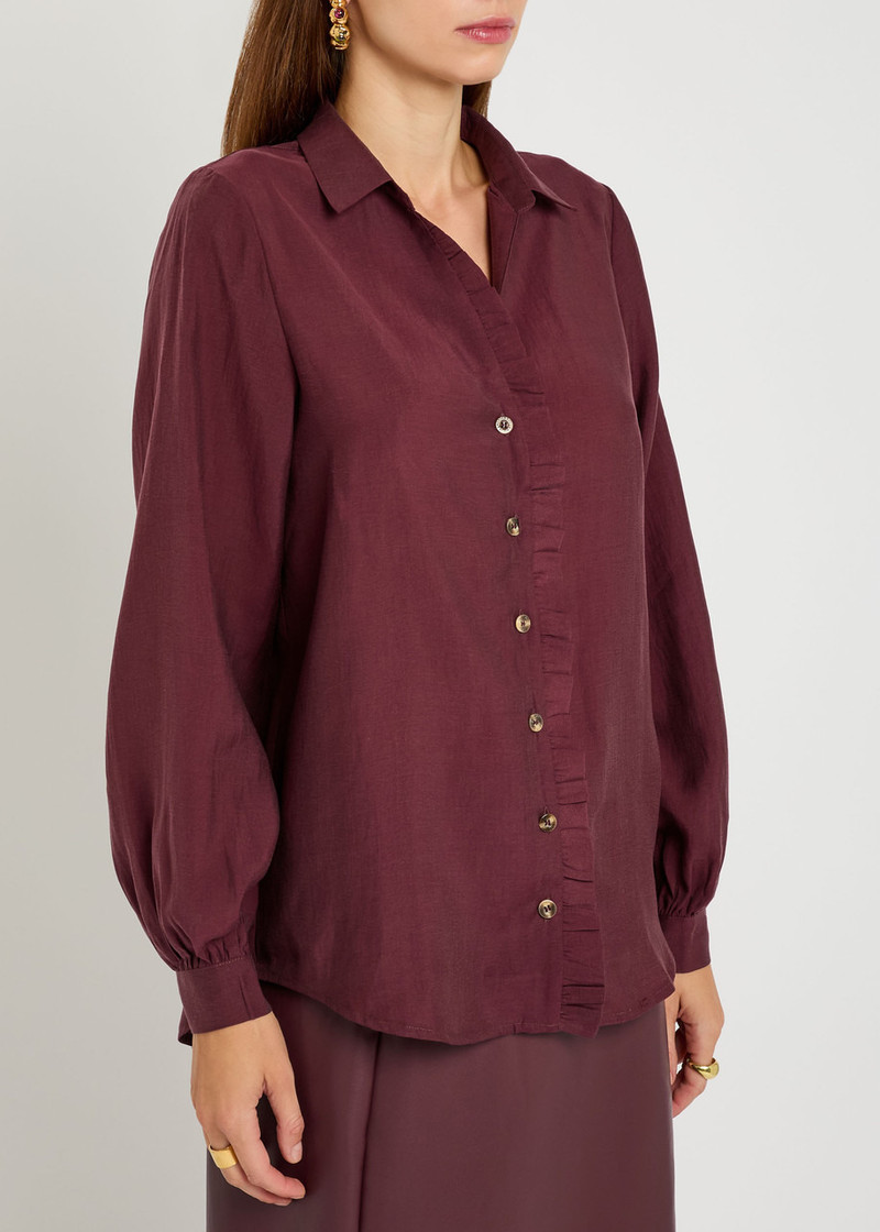 Never Fully Dressed Never Fully Dressed Miley Ruffle-trimmed Woven Shirt outlook