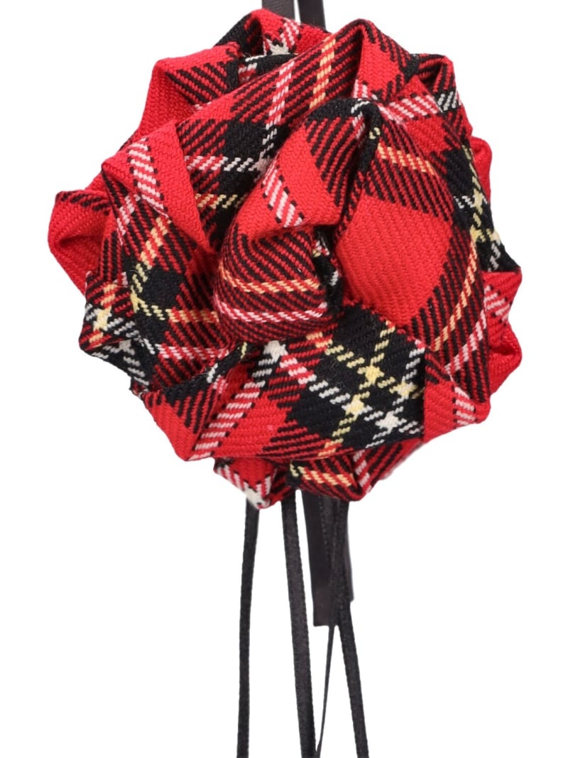 Tartan headband w/ roses - 2