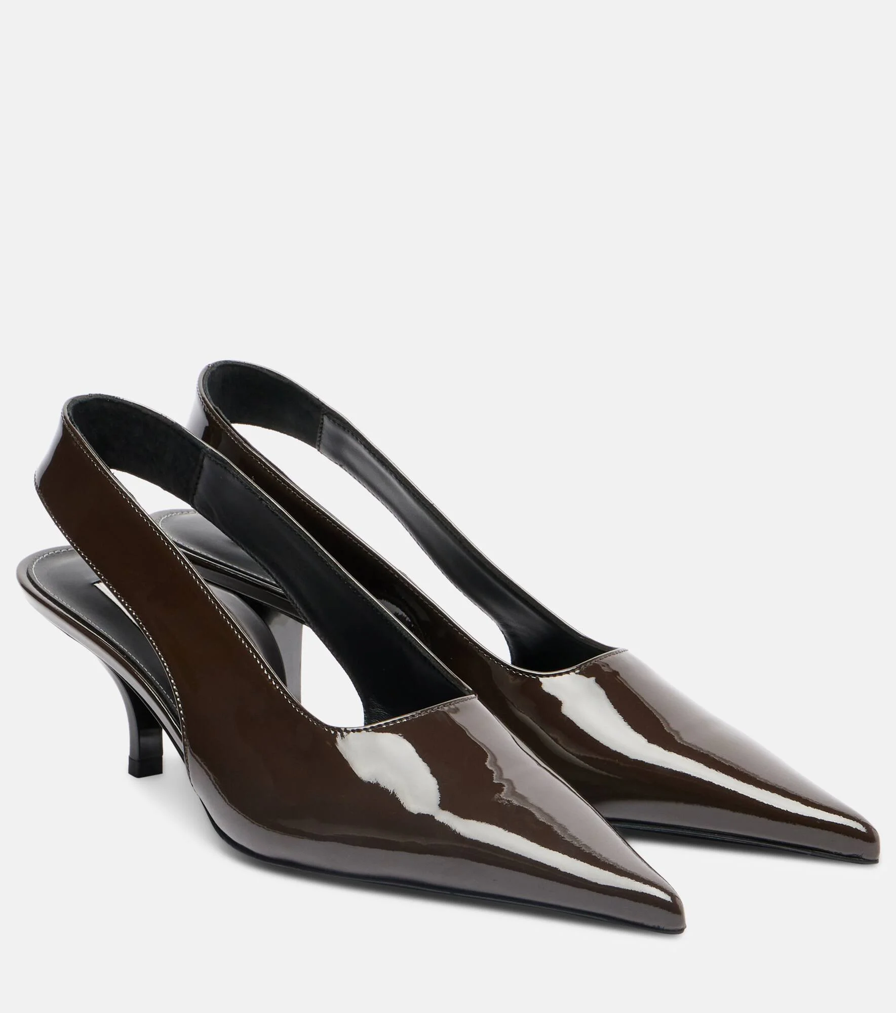 Patent leather slingback pumps - 1