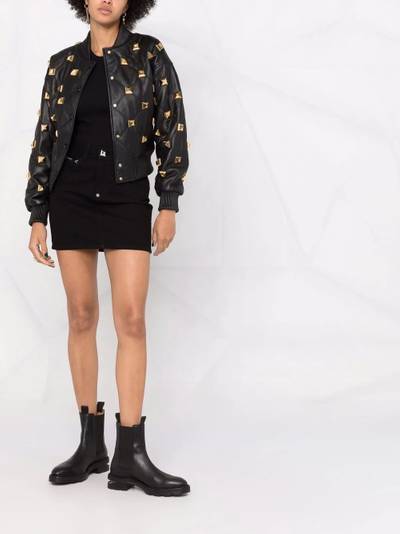 PHILIPP PLEIN studded quilted bomber jacket outlook