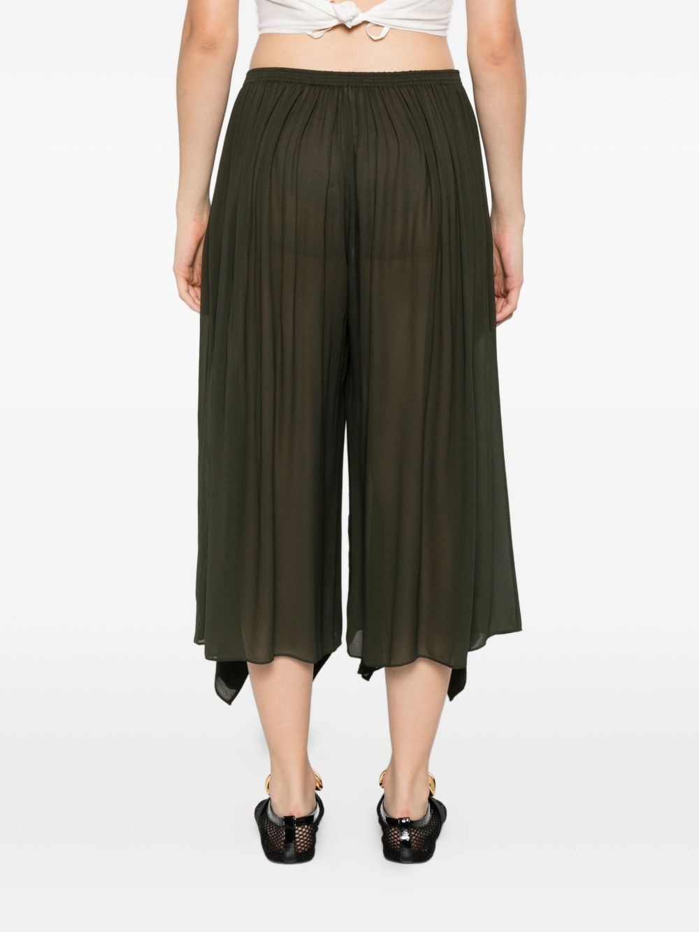 ruffled draped trousers - 4