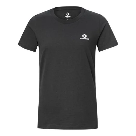 (WMNS) Converse Logo Casual Short Sleeve Black 10020804-001 - 1