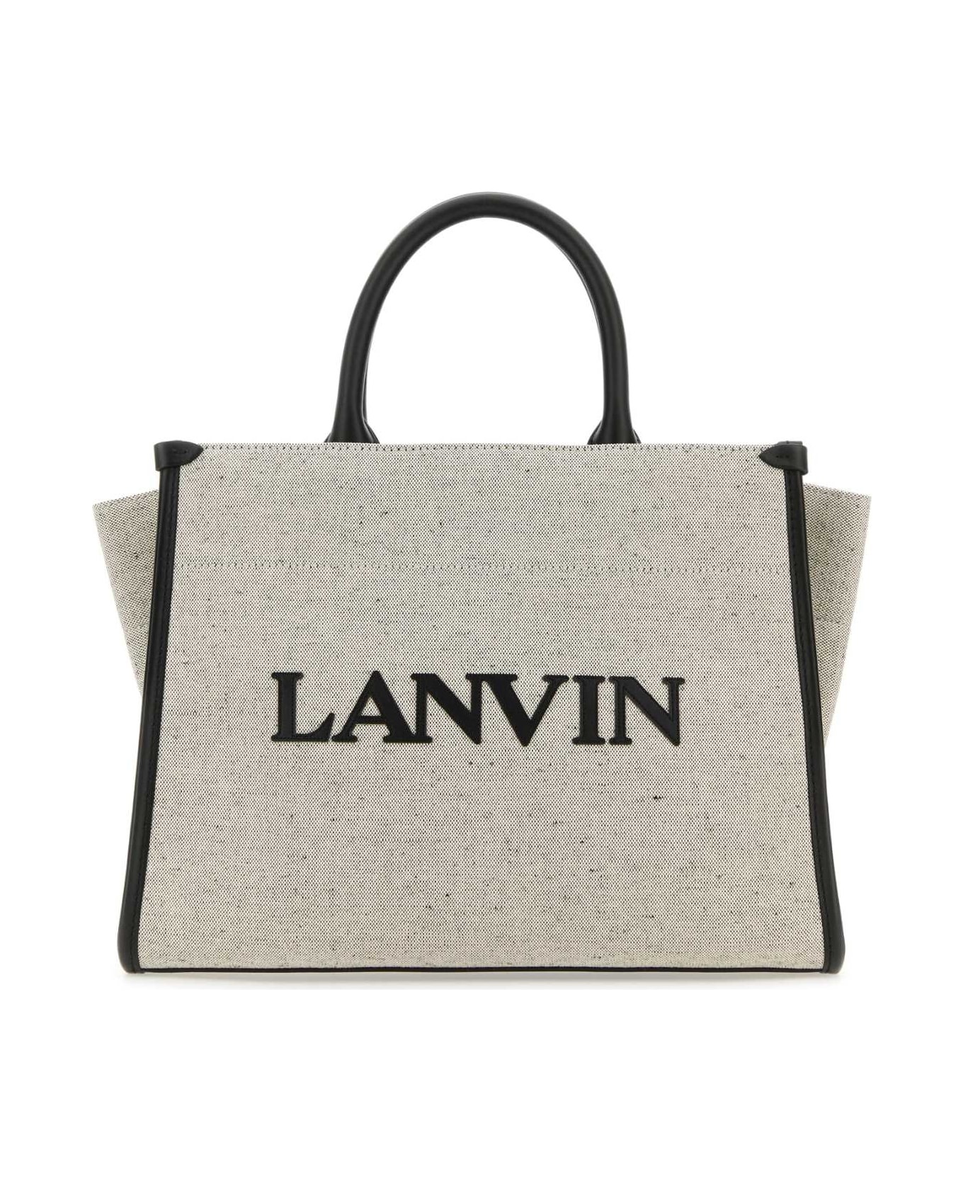 Two-tone Canvas Small In & Out Shopping Bag - 1