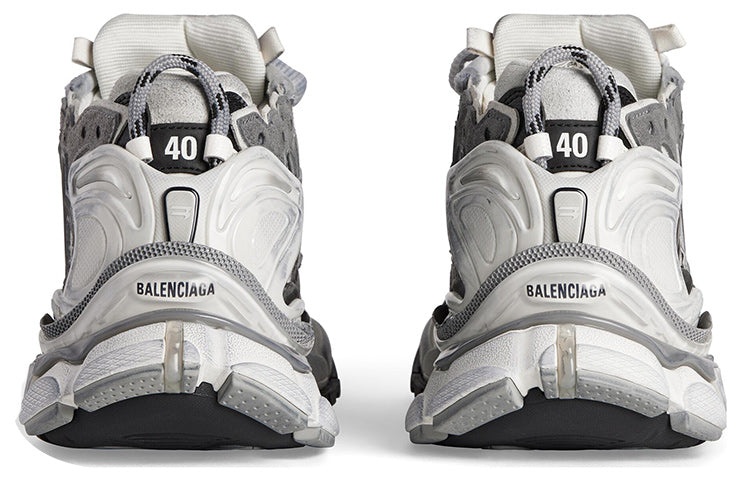 Balenciaga Runner Sneakers 'Grey White Black Nylon and Suede Like Fabric' 772774W3RNY9012 - 5