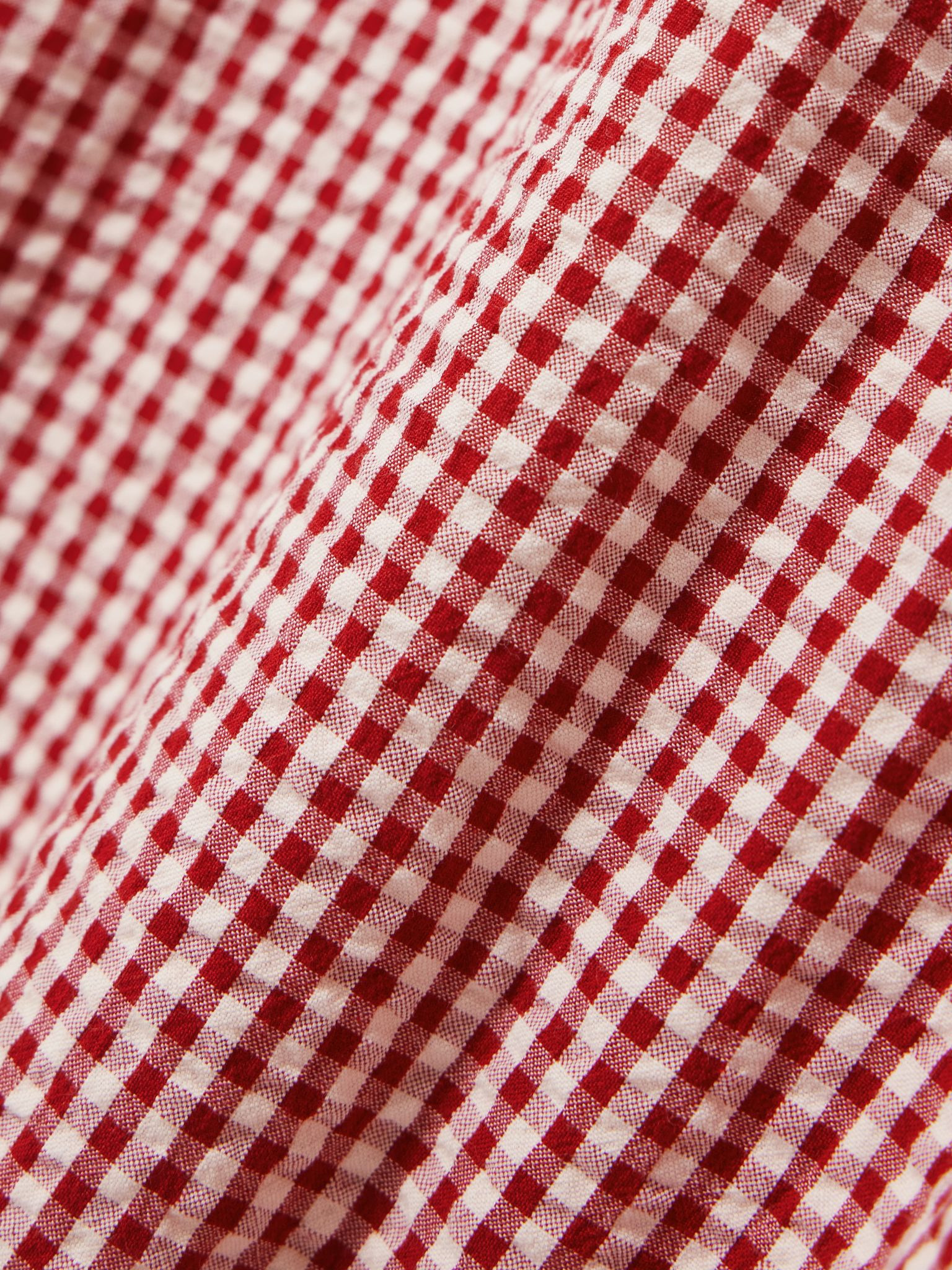 Lori open-back gingham cotton-seersucker maxi dress Red - 4