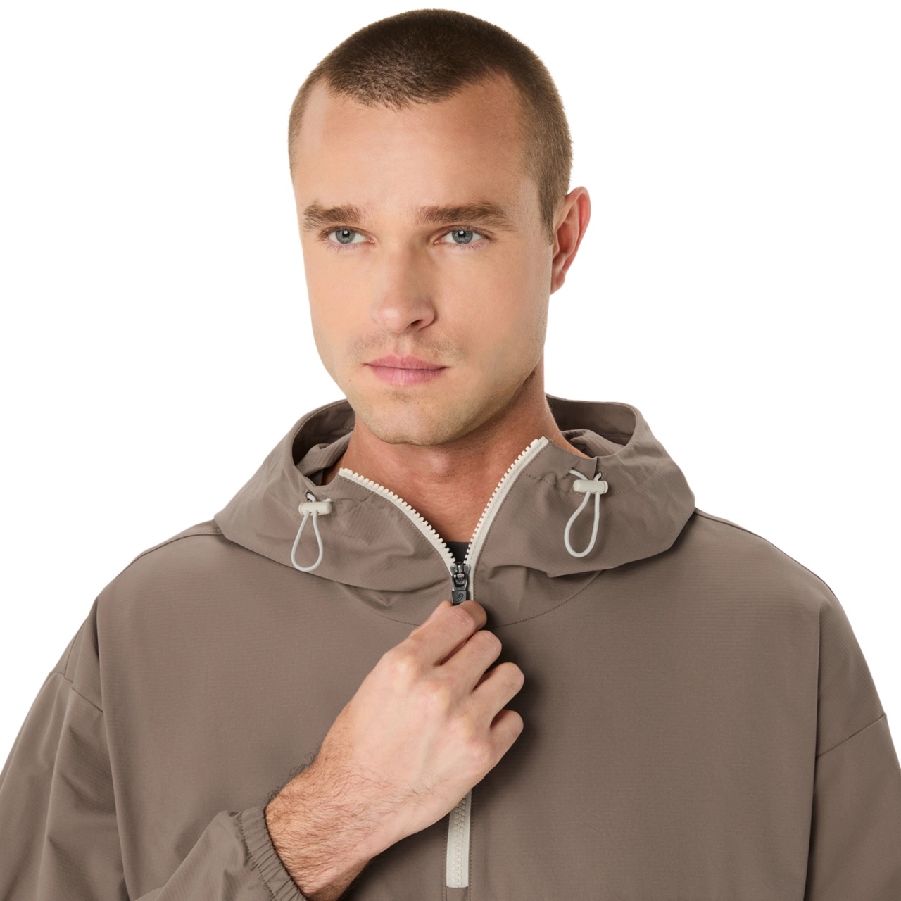 DOUBLE WEAVE RELAXED PULL OVER JACKET - 5