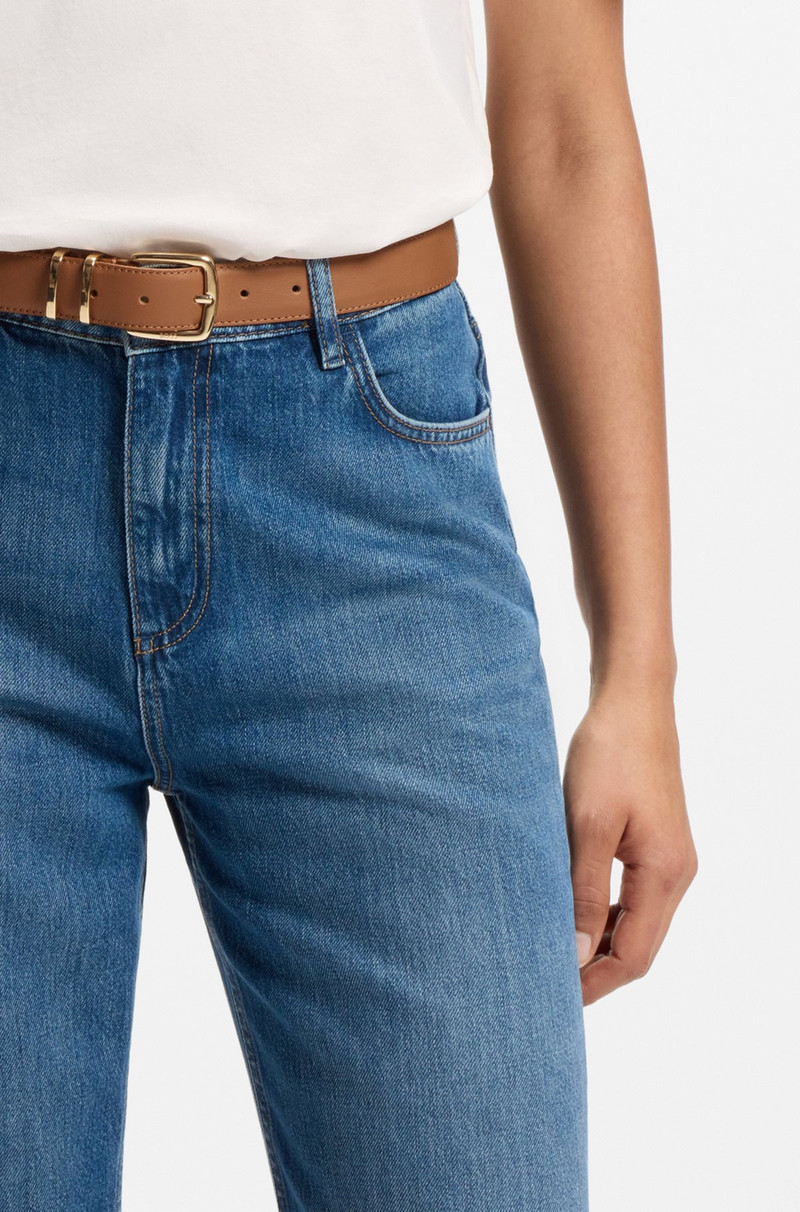BOSS LEATHER BELT WITH TWIN METAL KEEPER outlook