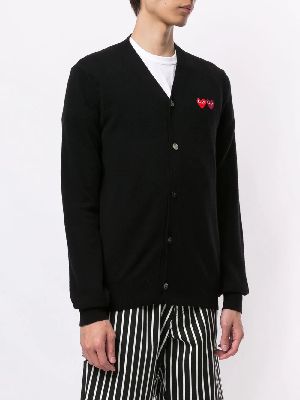 embroidered logo cardigan - 3