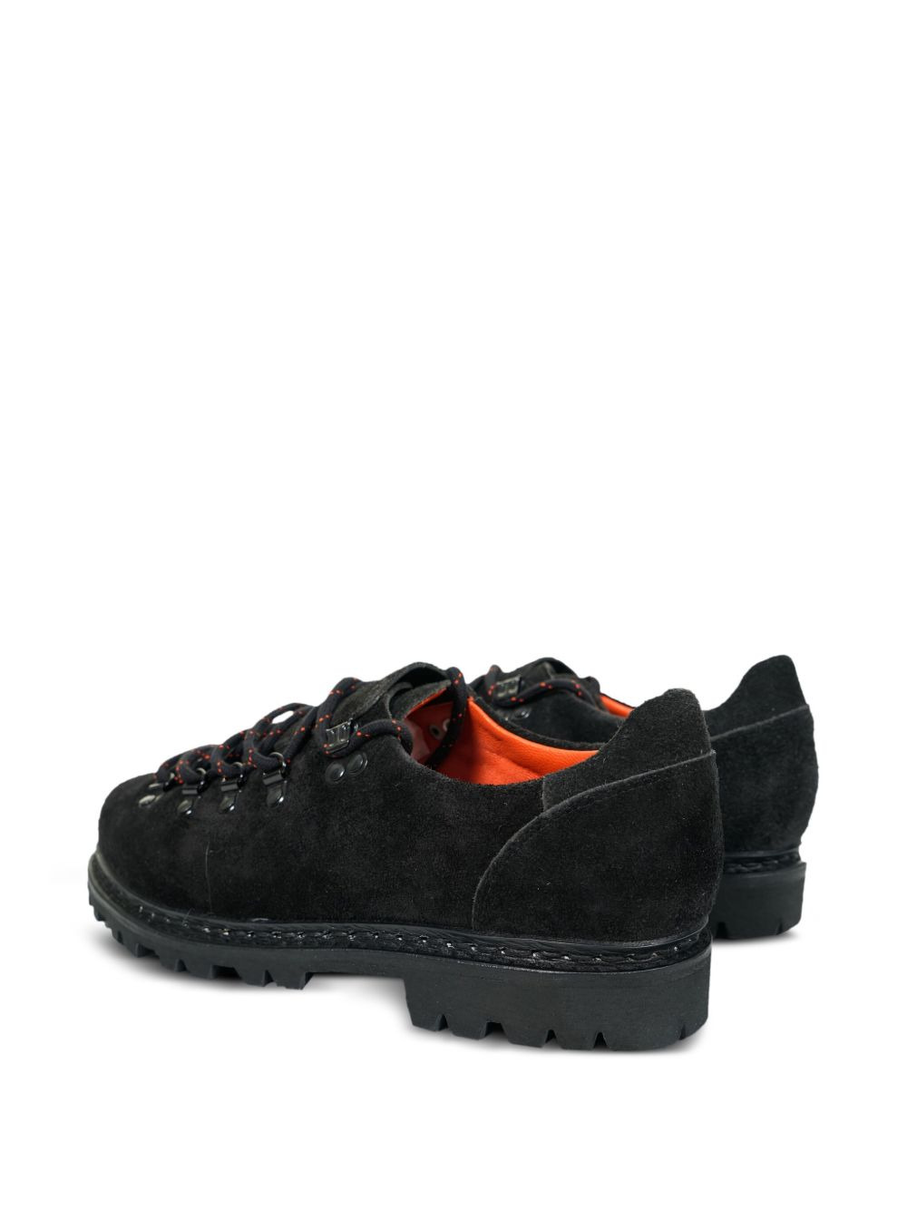 lace-up low-top suede shoes - 3