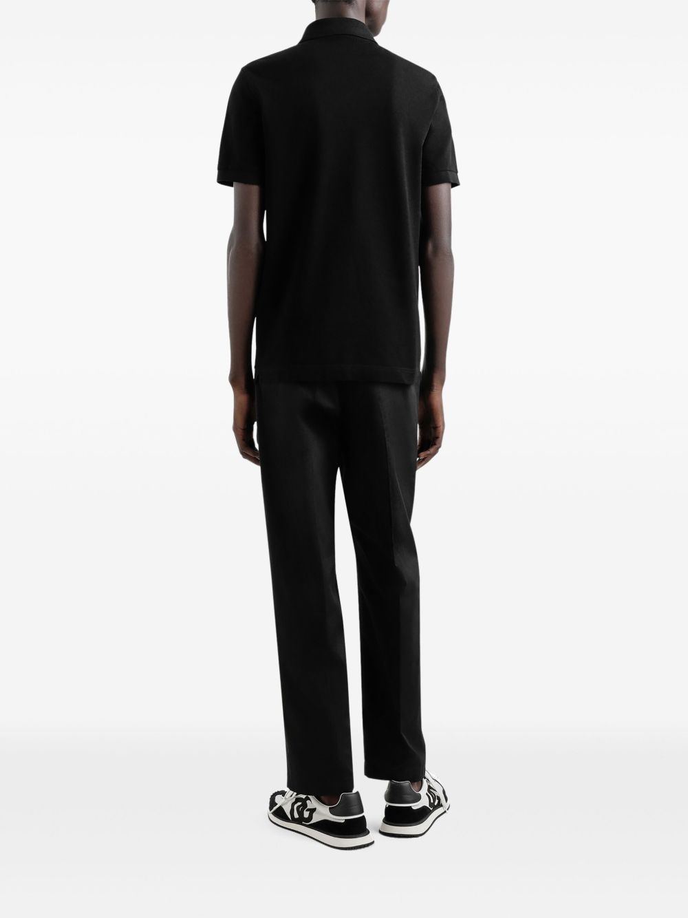 logo-plaque polo shirt - 3