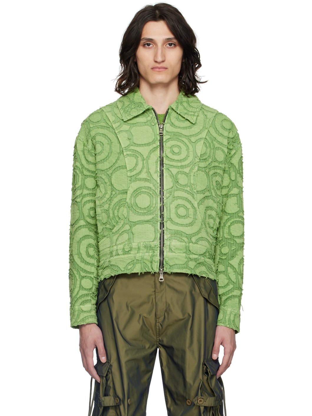 Green Burn Out Jacket - 1