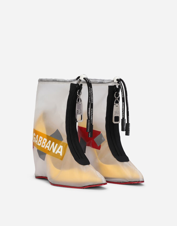 Nylon and rubberized calfskin galoshes with logo - 2